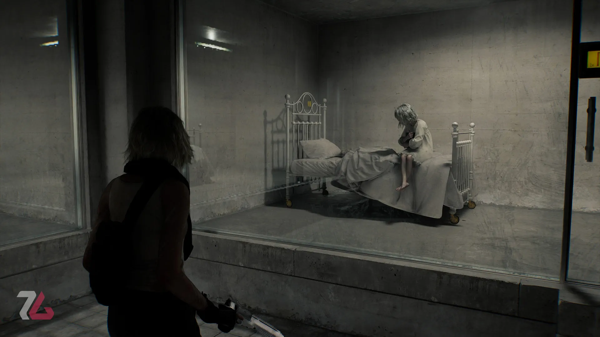 نگاه گریس به امیلی، دختر نابینا در بازی Resident Evil 9