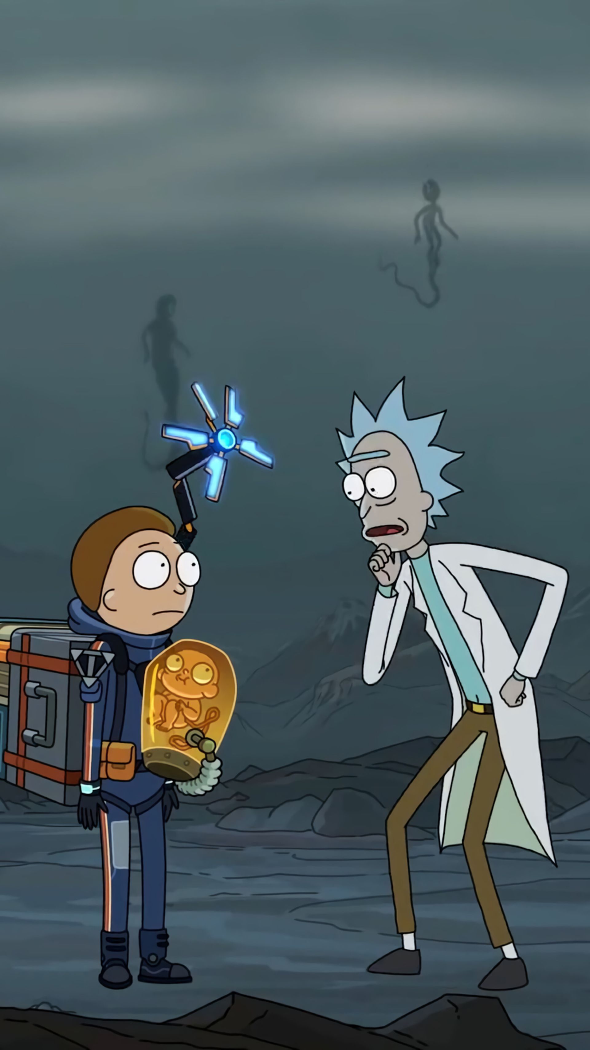 یک فن‌آرت از شخصیت‌های اصلی انیمیشن ریک و مورتی (Rick and Morty) در بازی Death Stranding