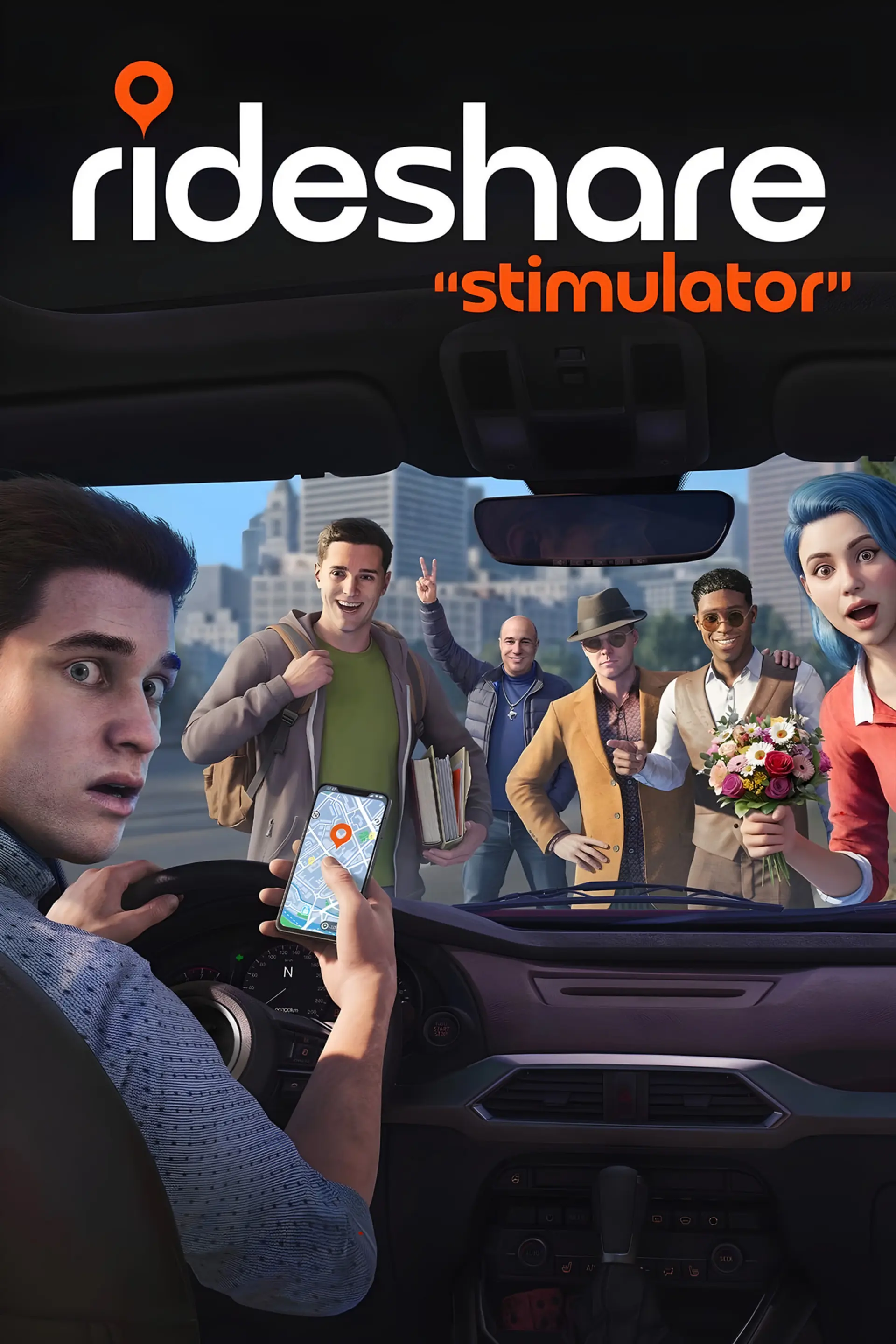 شخصیت راننده و مسافران در بازی Rideshare Stimulator