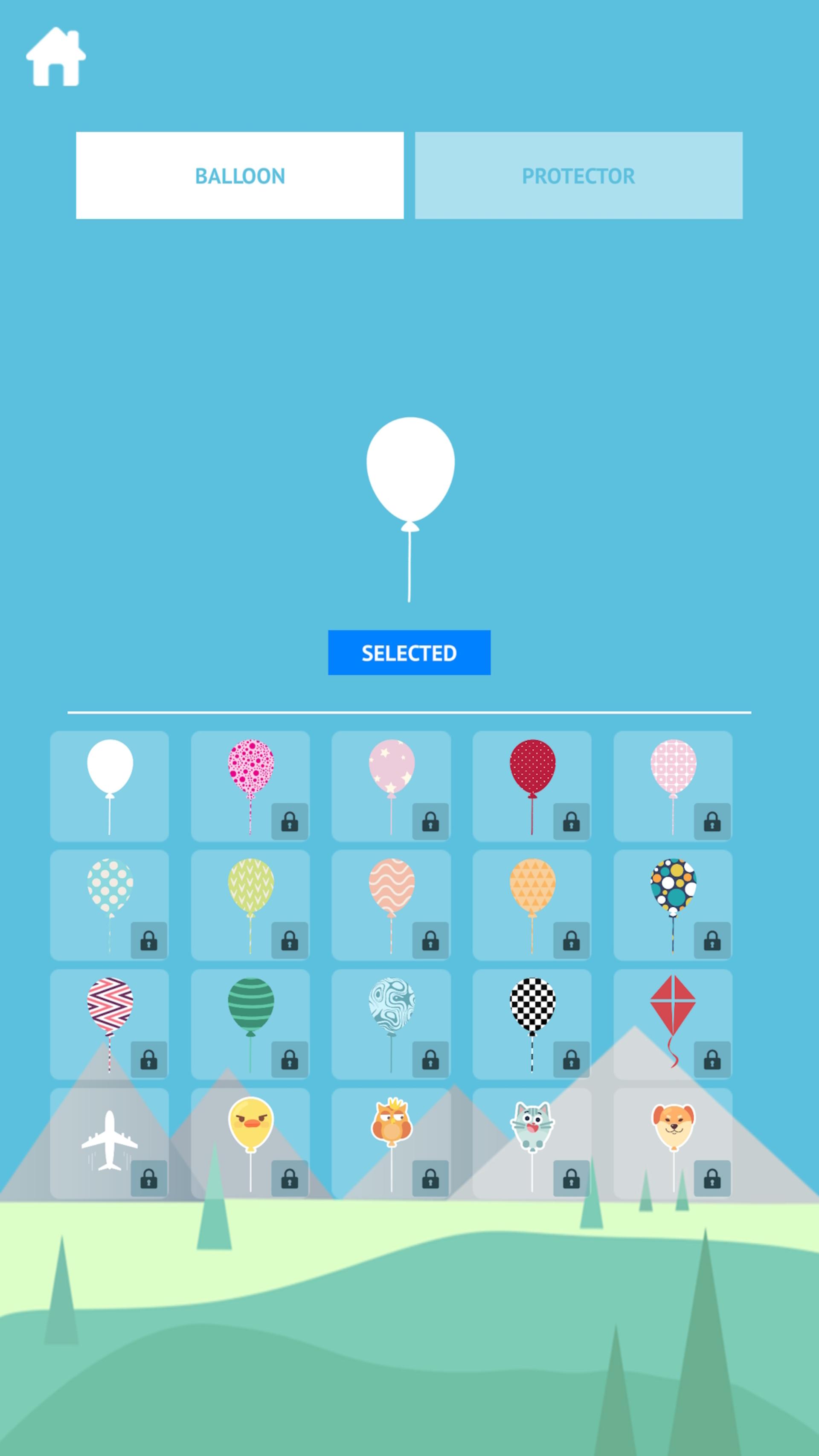 تنوع بادکنک‌ها در بازی Rise Up: Balloon Game