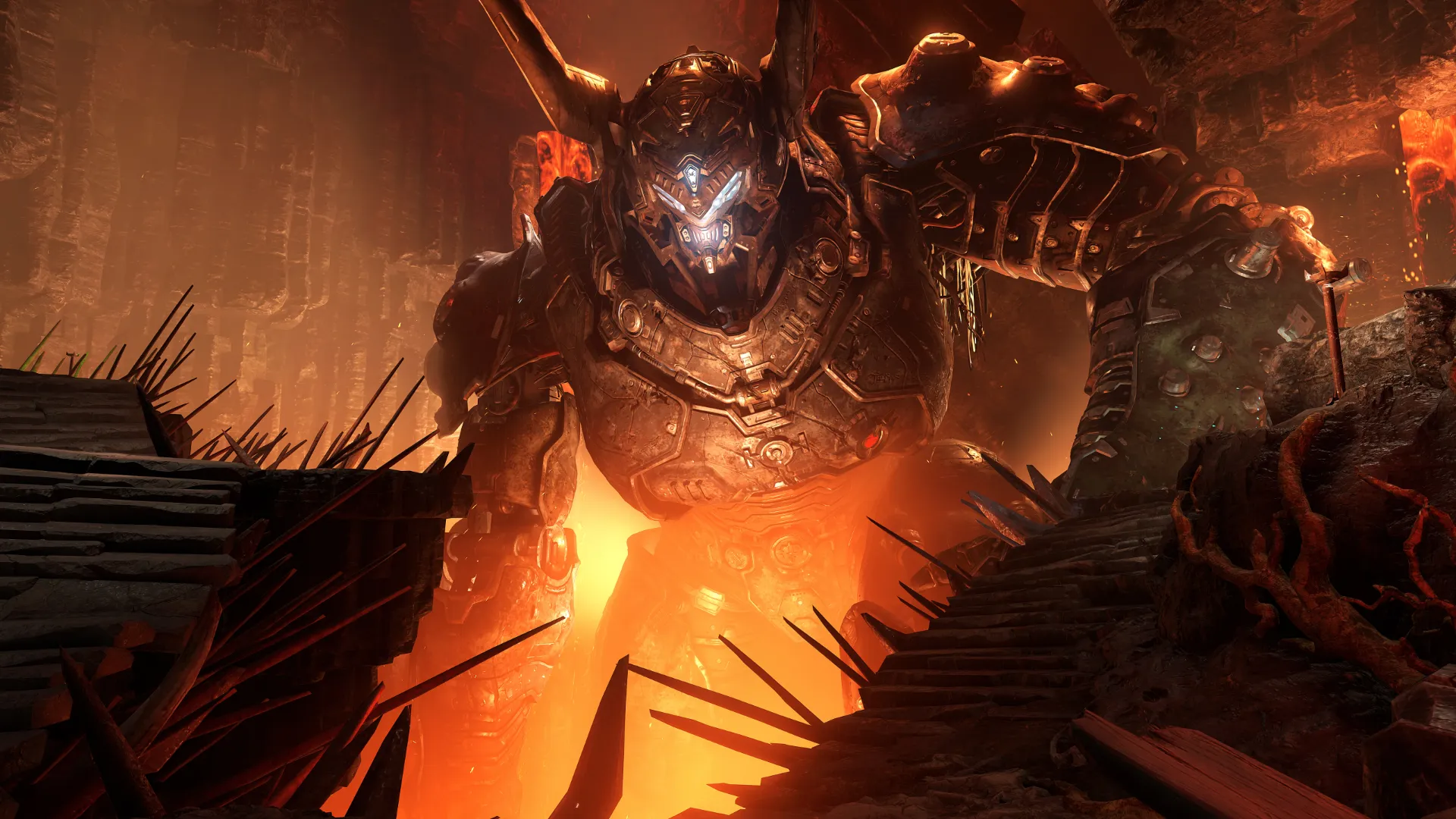 ربات غول‌پیکر و عظیم‌الجثه در بازی DOOM Eternal