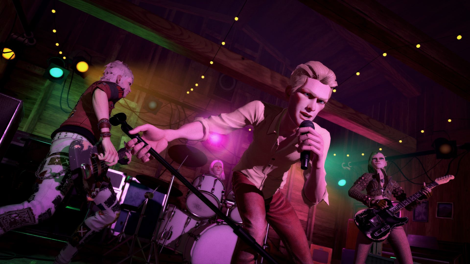 اجرای یک گروه موسیقی راک در بازی Rock Band 4