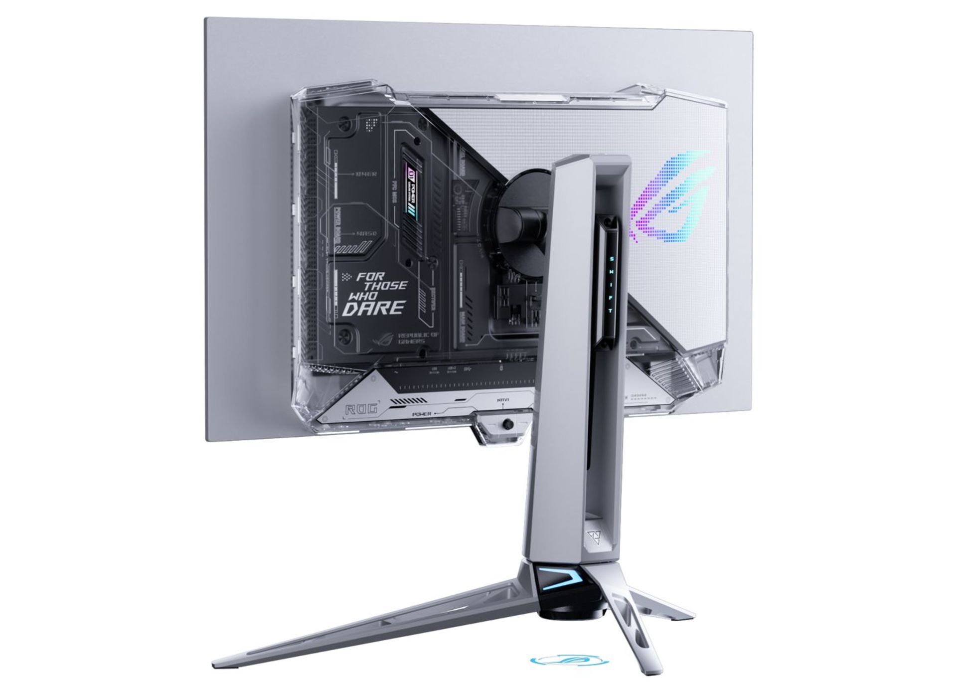 نمای پشتی مانیتور ROG Swift OLED PG27AQWP-W (ROG Super Kill 27 Pro) شرکت ایسوس (ASUS)