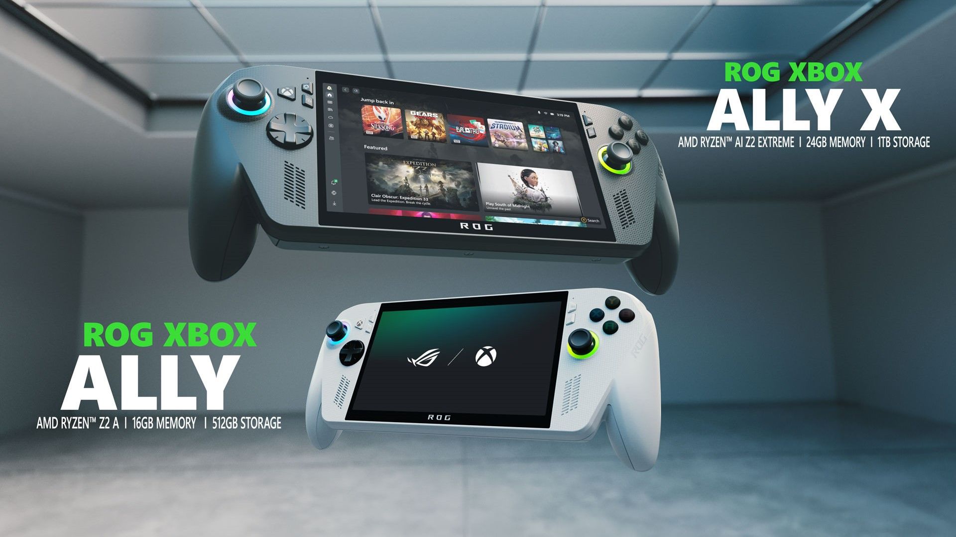خانواده کنسول دستی ROG Xbox Ally