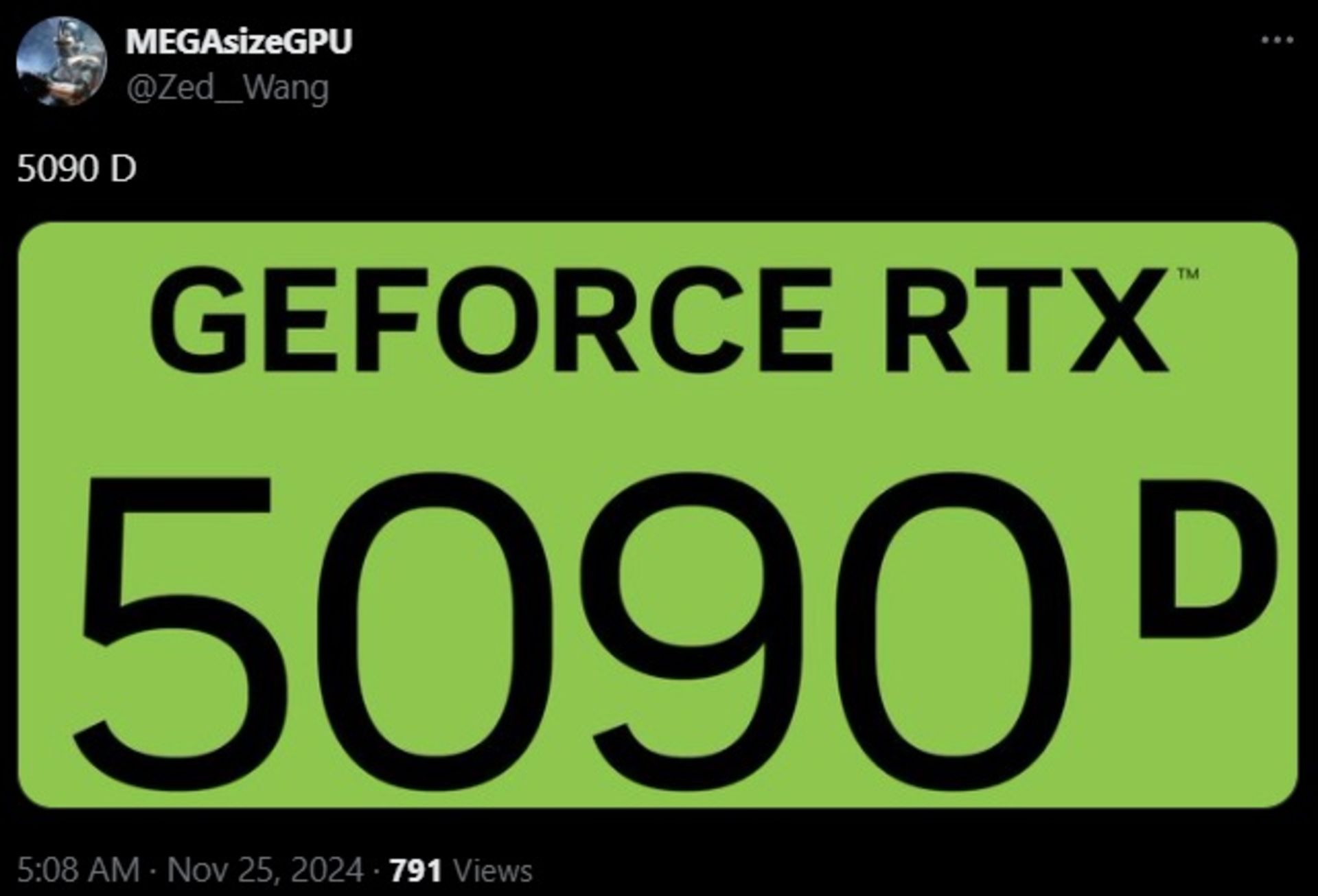 لوگوی کارت گرافیک GeForce RTX 5090D