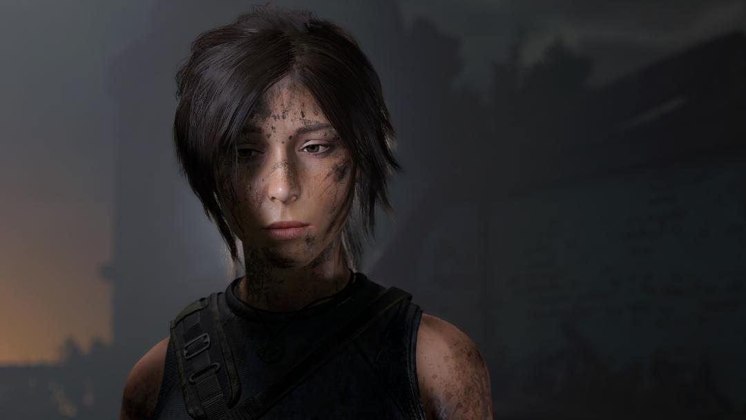 چهره غمگین و نگران لارا کرافت (Lara Croft) در بازی Shadow of the Tomb Raider