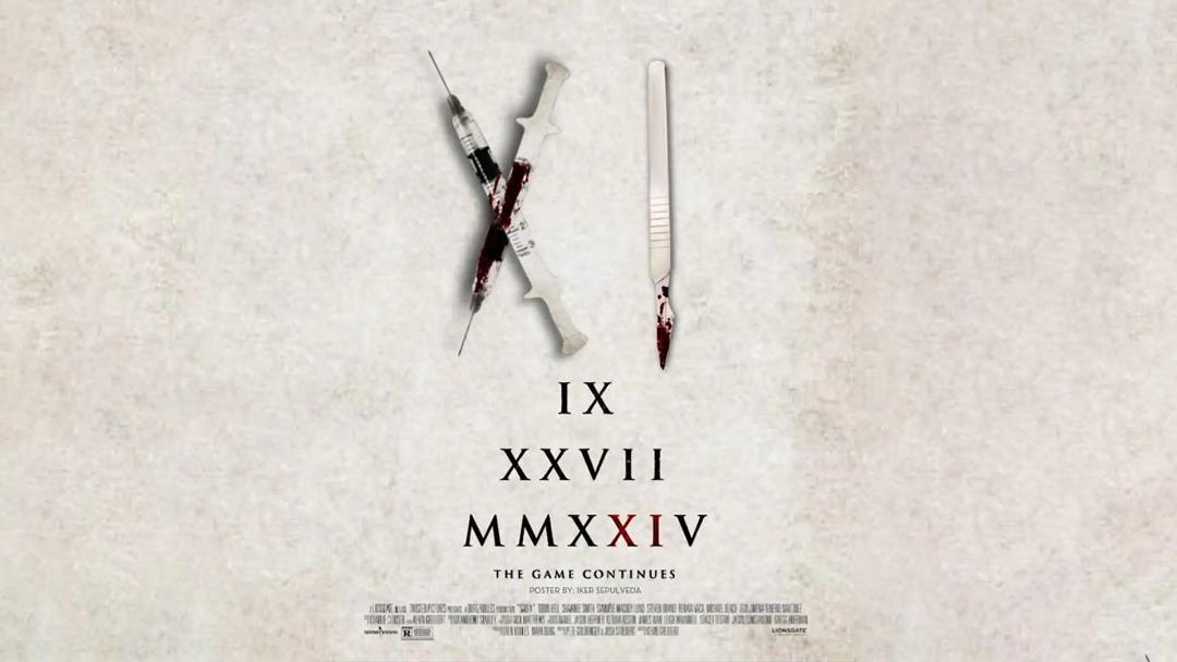 تیغ جراحی و آمپول خونی در پوستر فیلم Saw XI