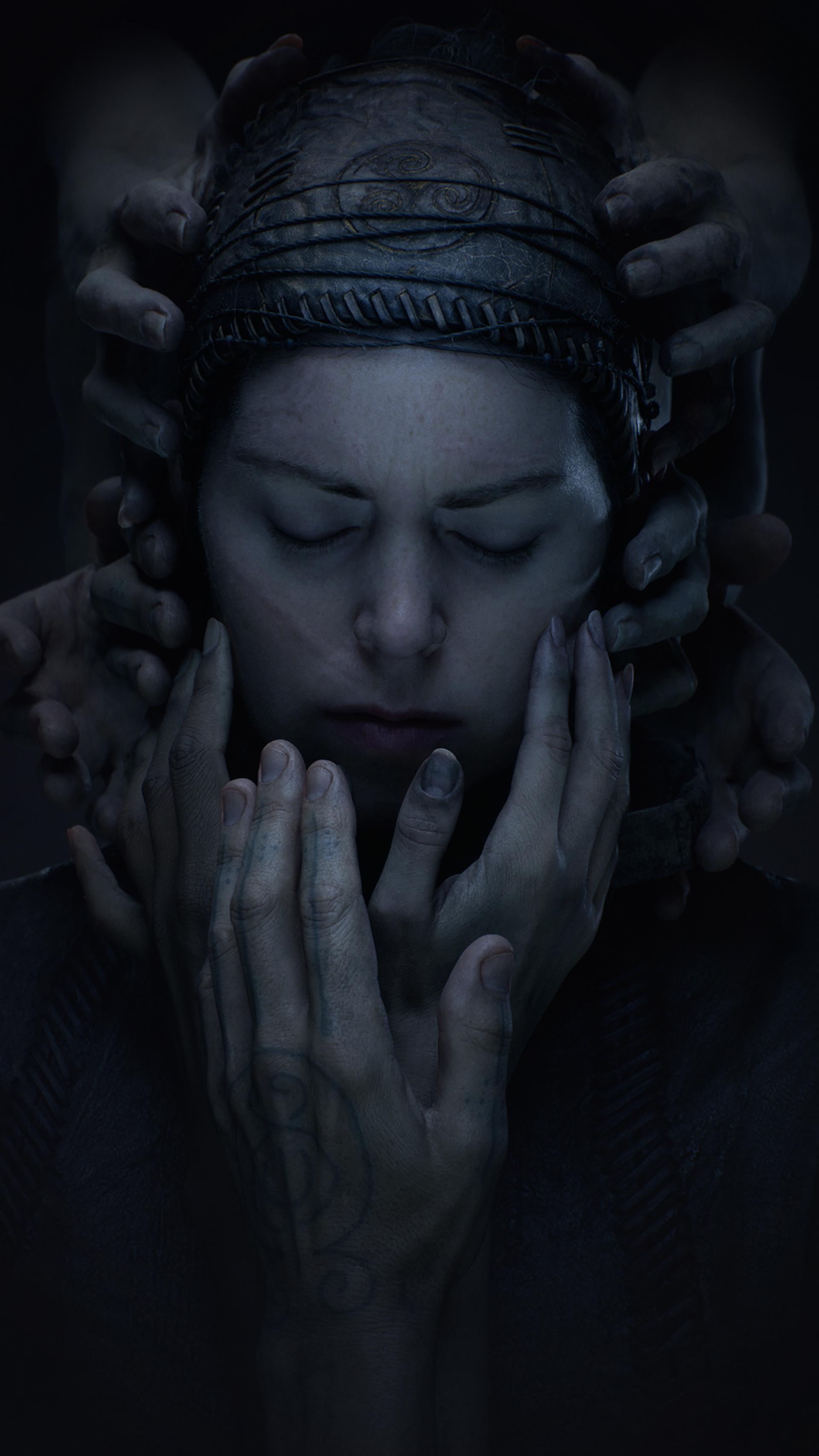 شخصیت سنوئا (Senua) در کاور (پوستر) بازی Senua's Saga: Hellblade II