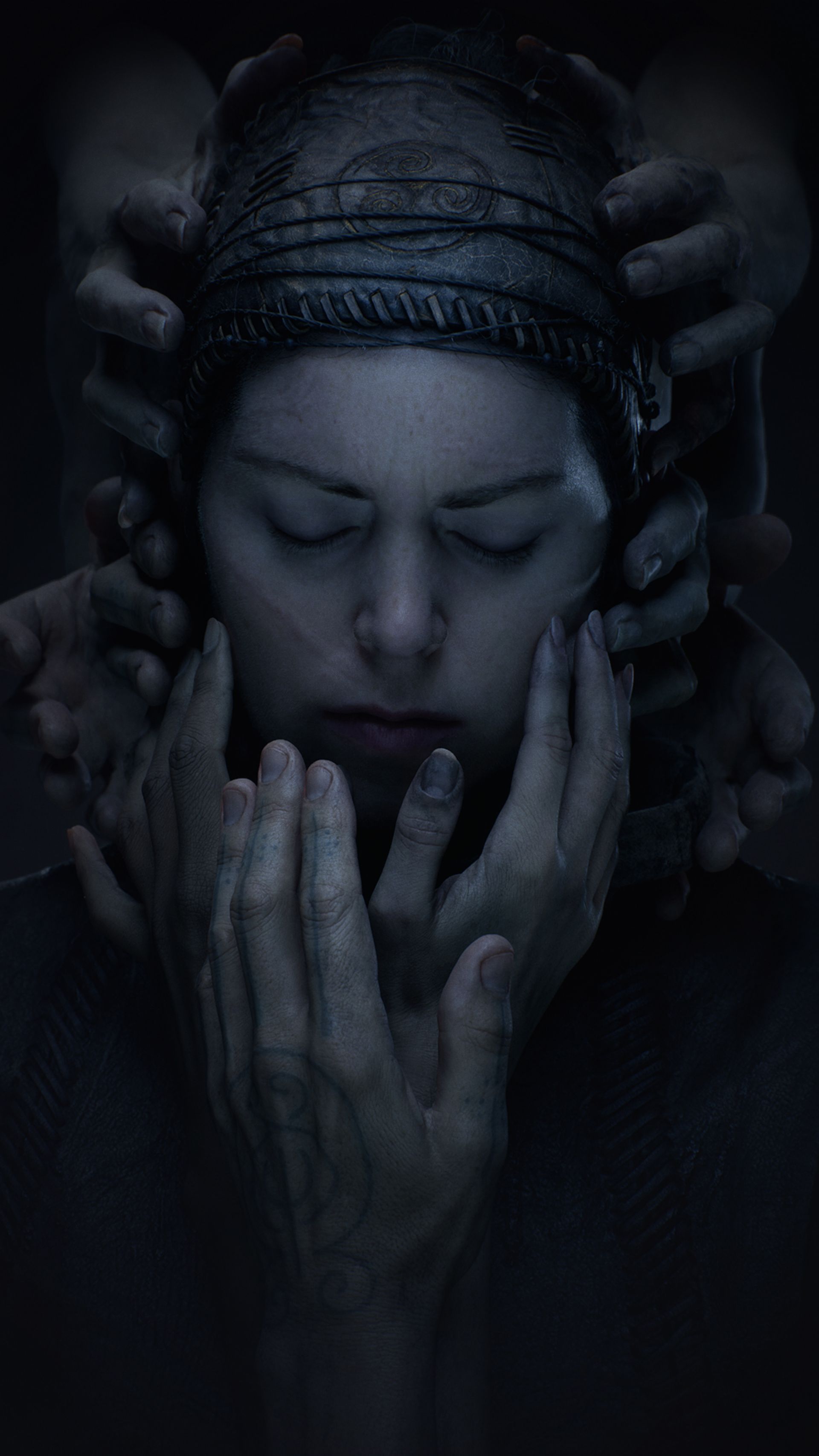 شخصیت سنوئا (Senua) در کاور (پوستر) بازی Senua's Saga: Hellblade II