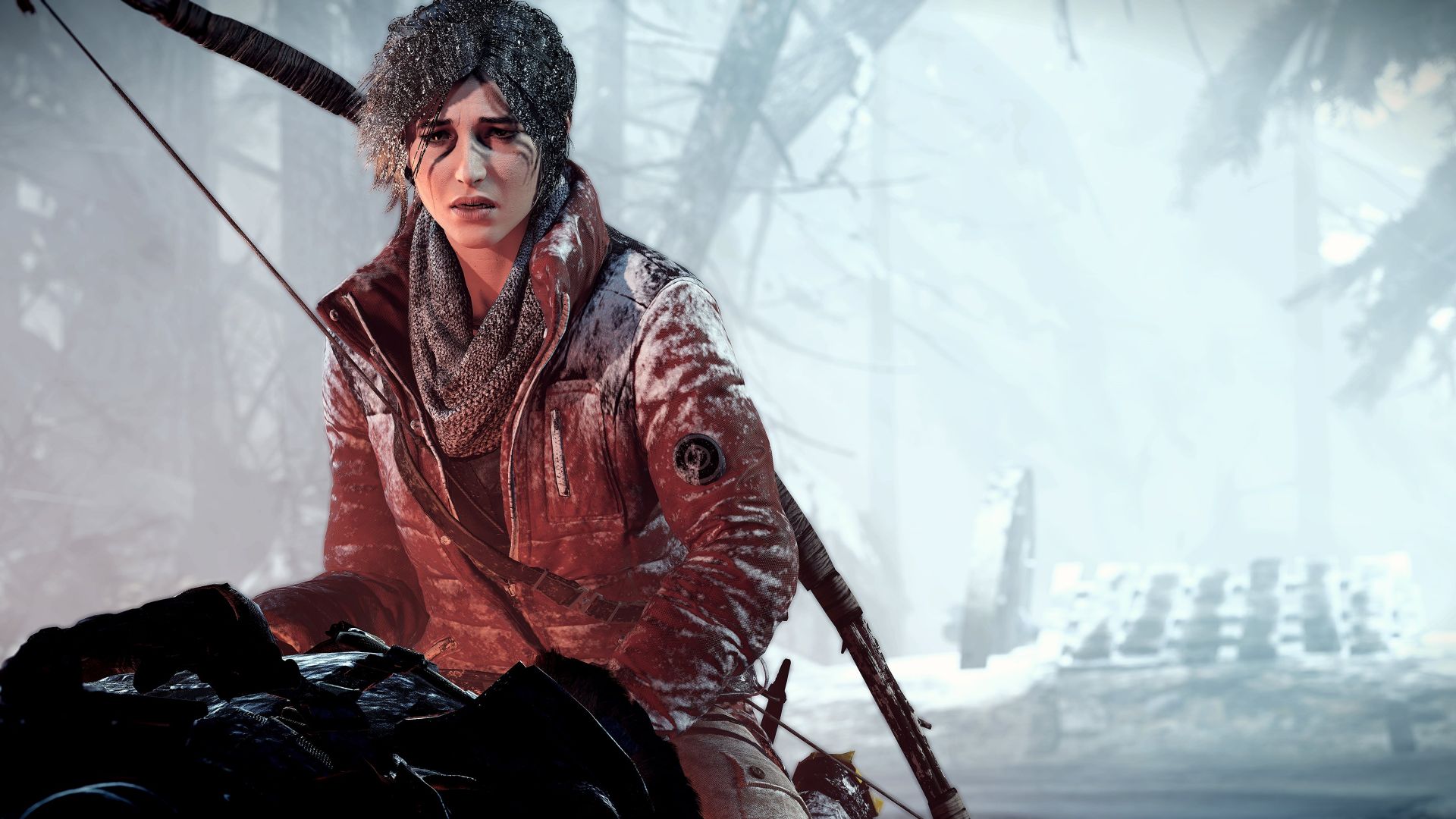 لارا کرافت (Lara Croft) در محیط برفی بازی Shadow of the Tomb Raider