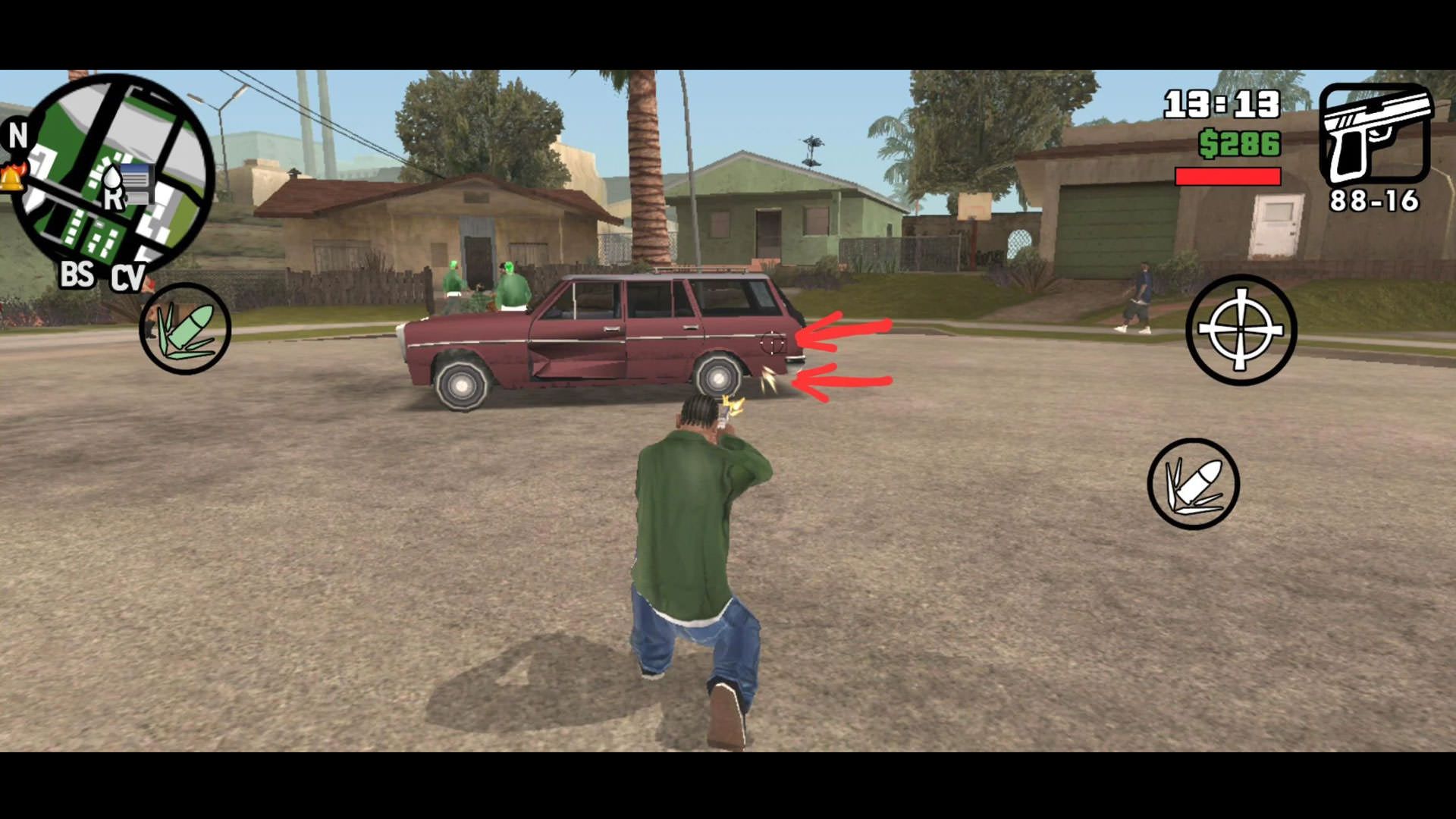 تیراندازی در نسخه اندروید بازی GTA San Andreas