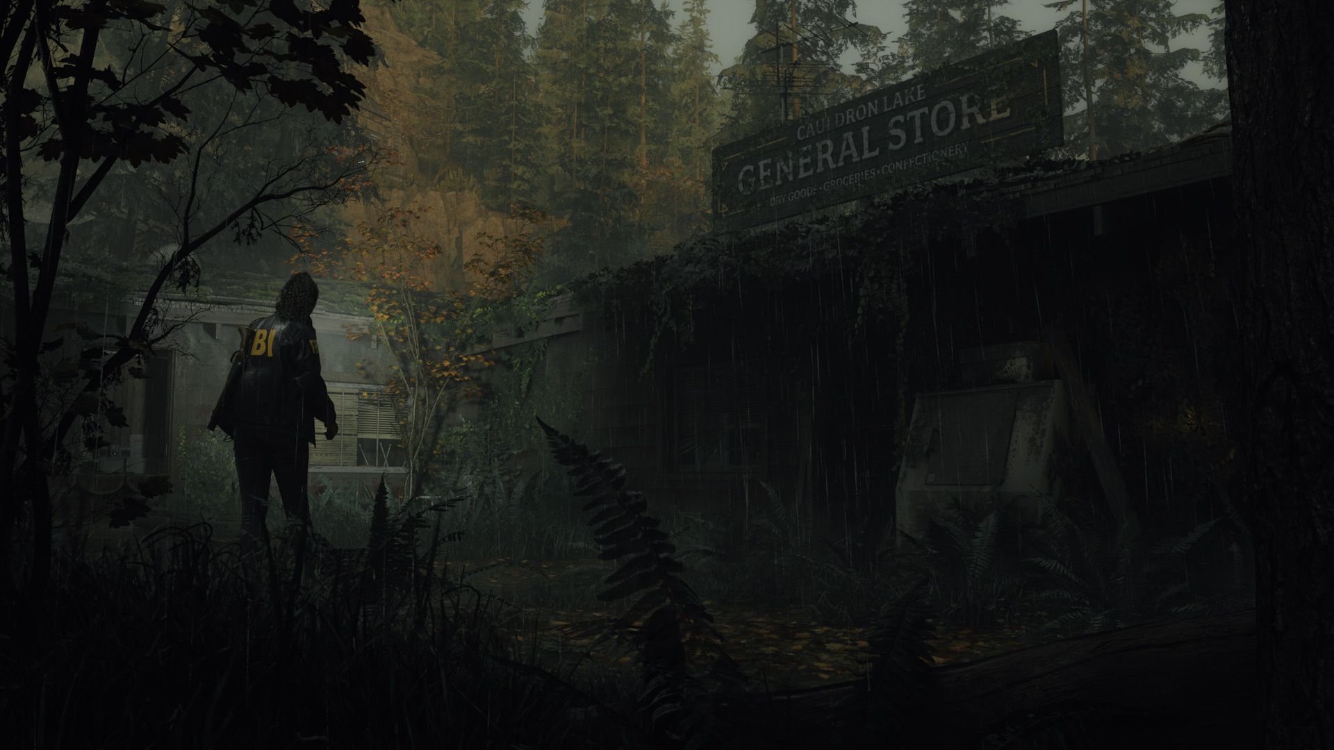 رسیدن ساگا اندرسون (Saga Anderson) به یک فروشگاه متروکه در بازی Alan Wake 2