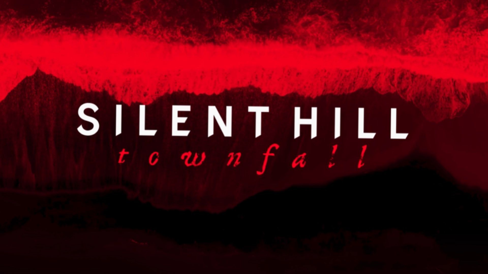 لوگوی بازی Silent Hill: Townfall در پس‌زمینه قرمز و مشکی