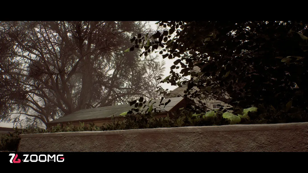 منظره‌ای مه‌آلود از یک خانه قدیمی در بازی Silent Hill: Townfall (Silent Hill: Townfall)
