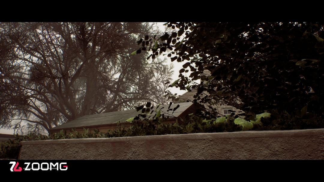 منظره‌ای مه‌آلود از یک خانه قدیمی در بازی Silent Hill: Townfall (Silent Hill: Townfall)