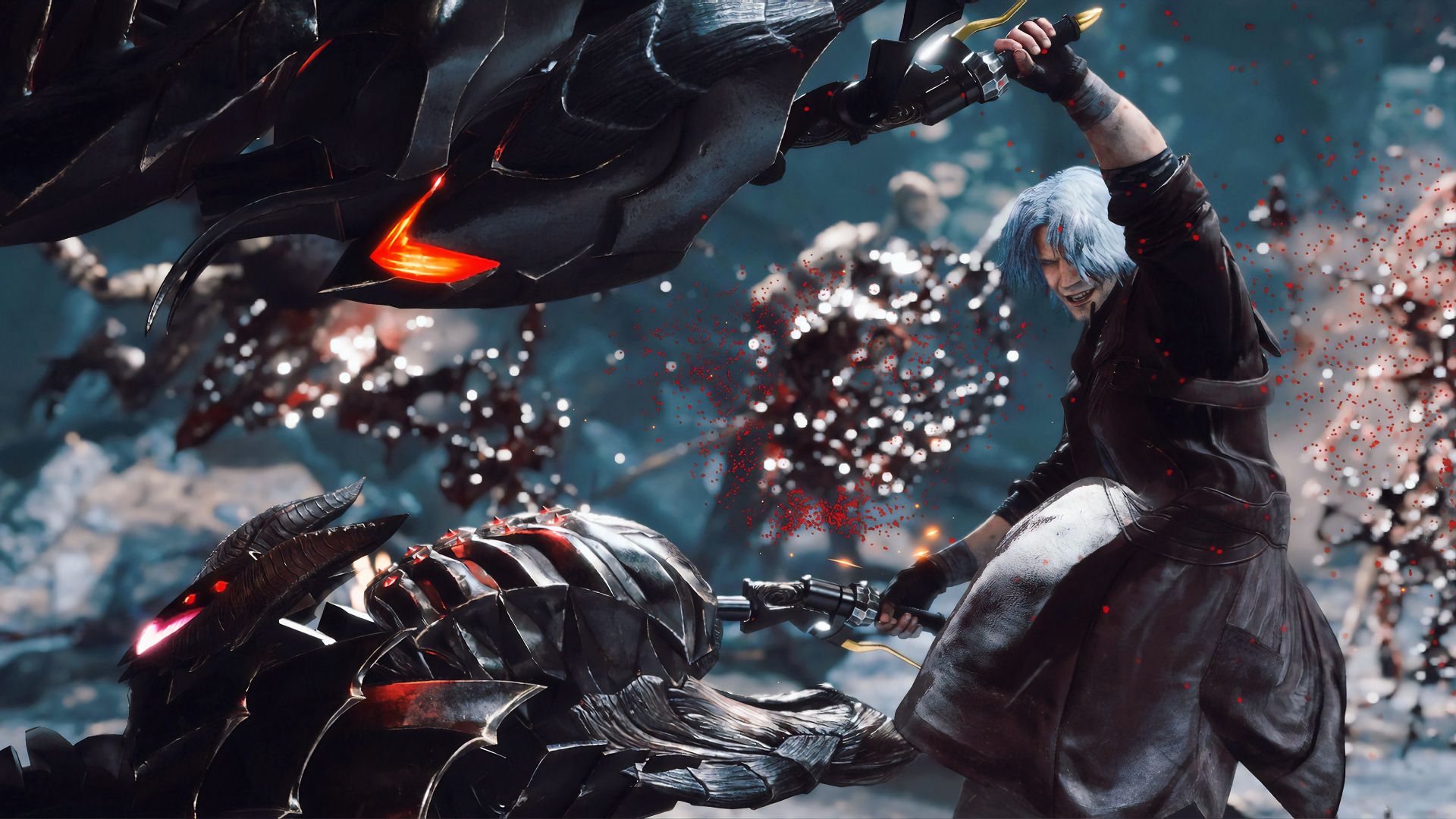 سلاخی کردن دشمنان با شمشیرهای بزرگ در بازی Devil May Cry 5
