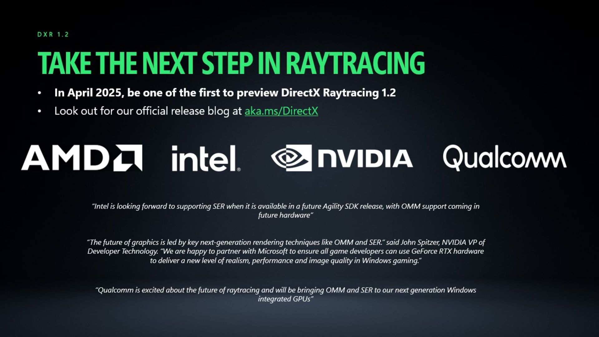 اسلاید معرفی DirectX Raytracing 1.2