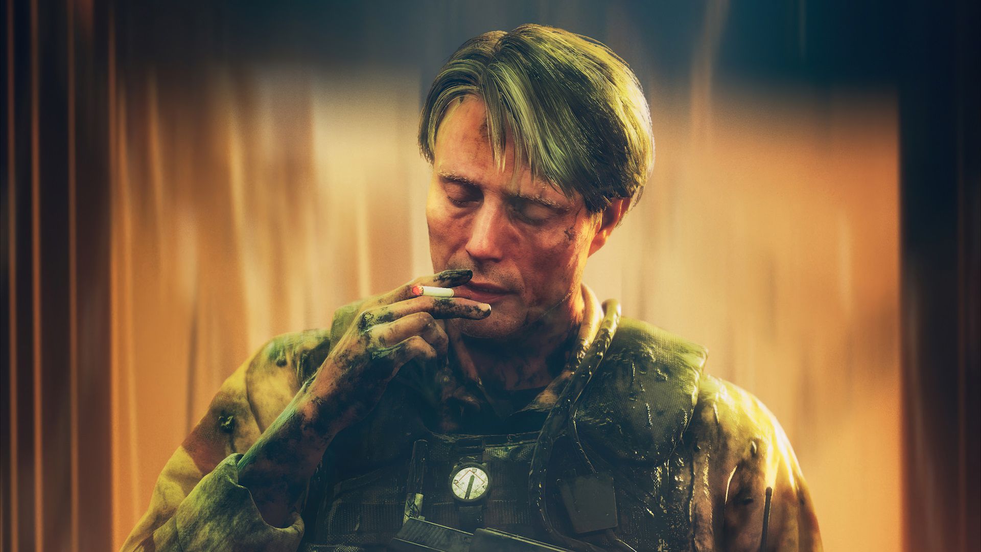 سیگار کشیدن کلیف اونگر (Cliff Unger) در بازی Death Stranding