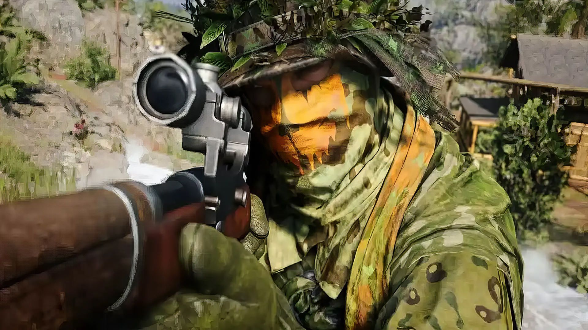 تک‌تیرانداز مشغول هدف‌گیری