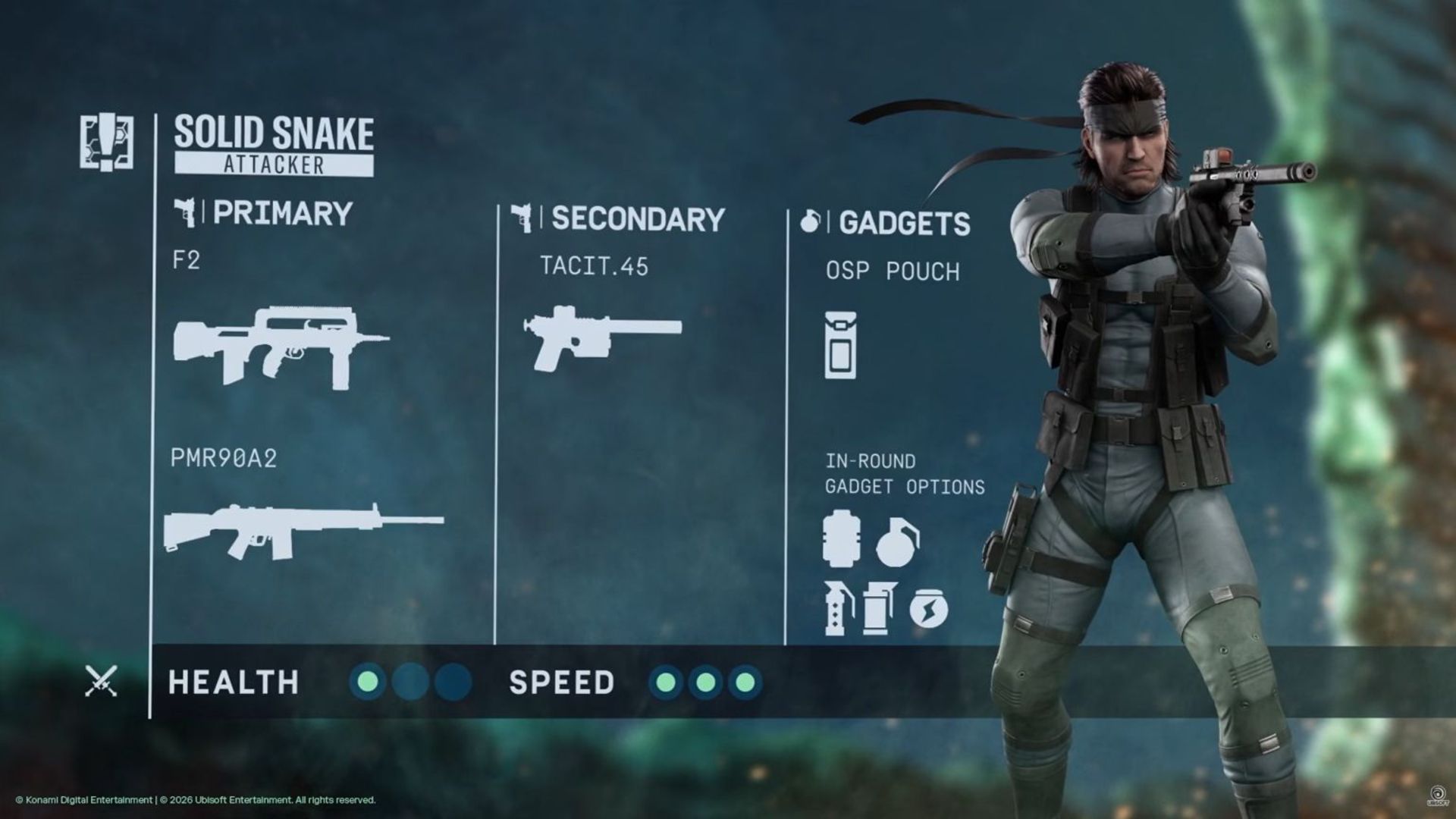 سلاح‌ها و کلاس سالید اسنیک در بازی Tom Clancy's Rainbow Six Siege