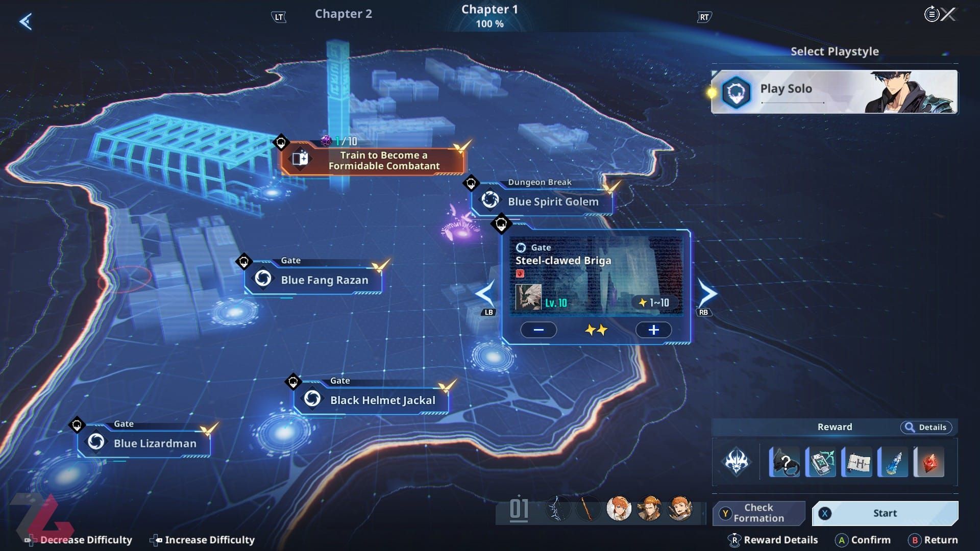 لیست مراحل اولین چپتر بازی Solo Leveling Arise Overdrive