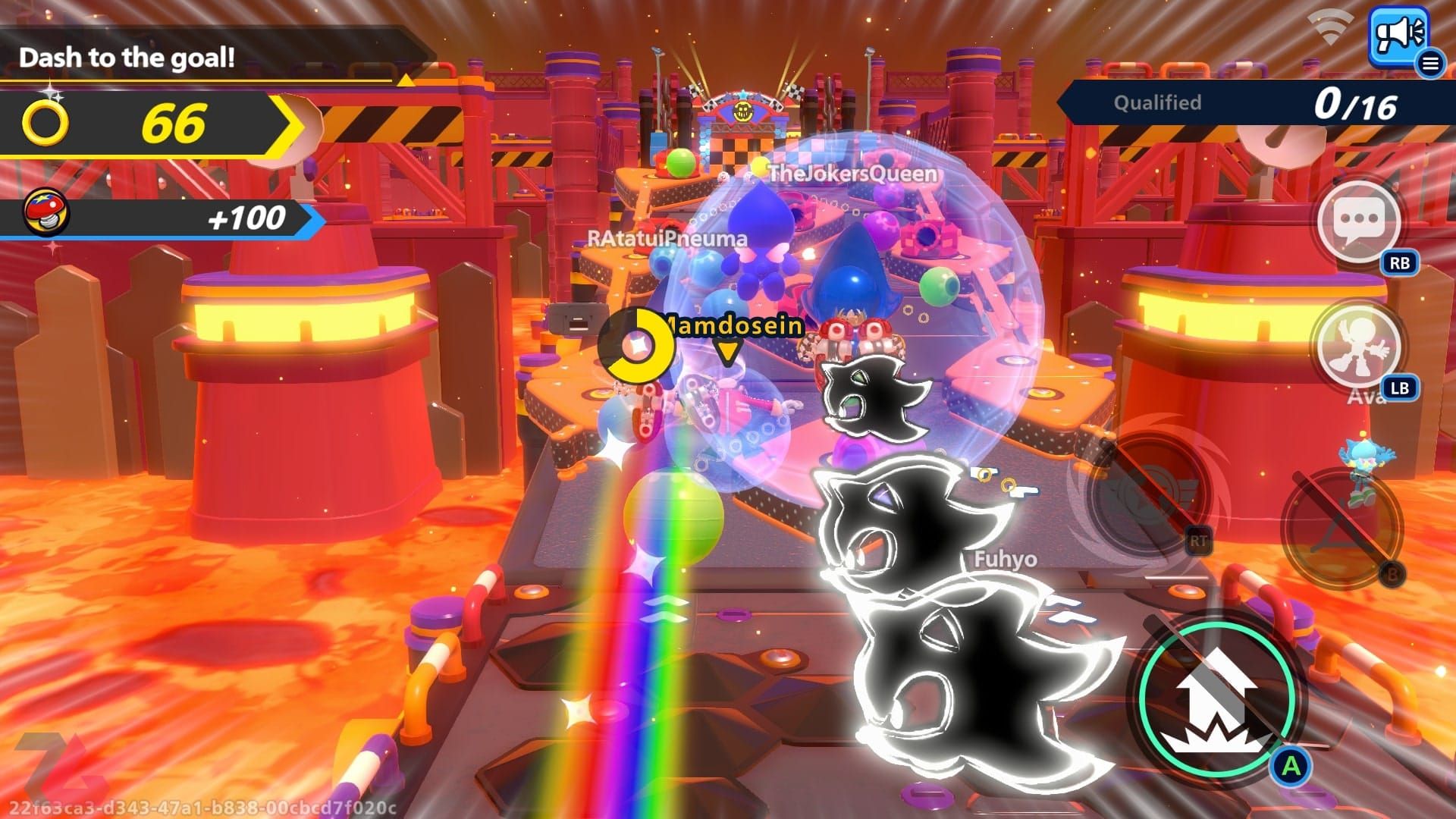 رقابت با دیگر بازیکنان در زمین پر از مذاب در بازی Sonic Rumble