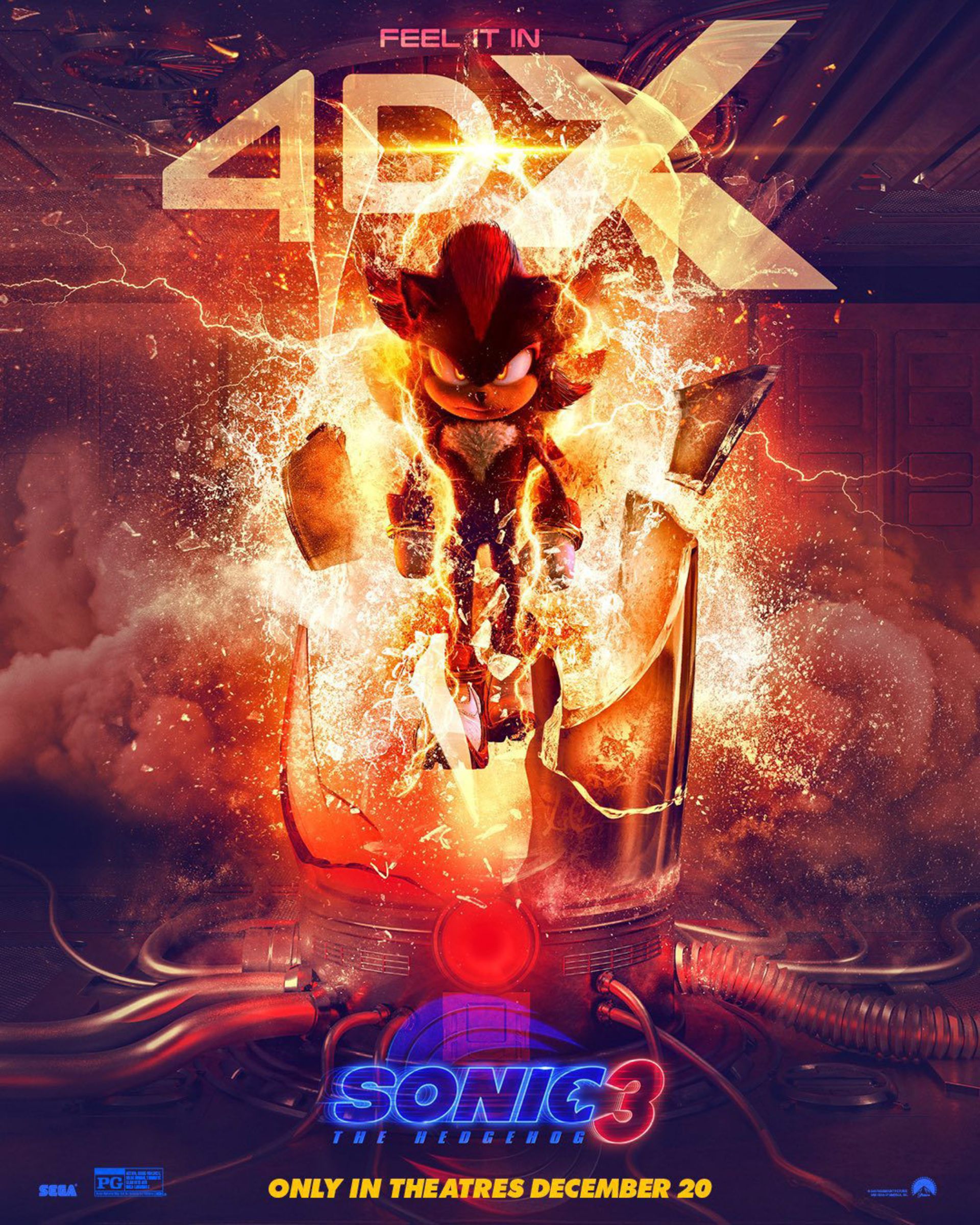 پوستر 4DX فیلم Sonic the Hedgehog 3 