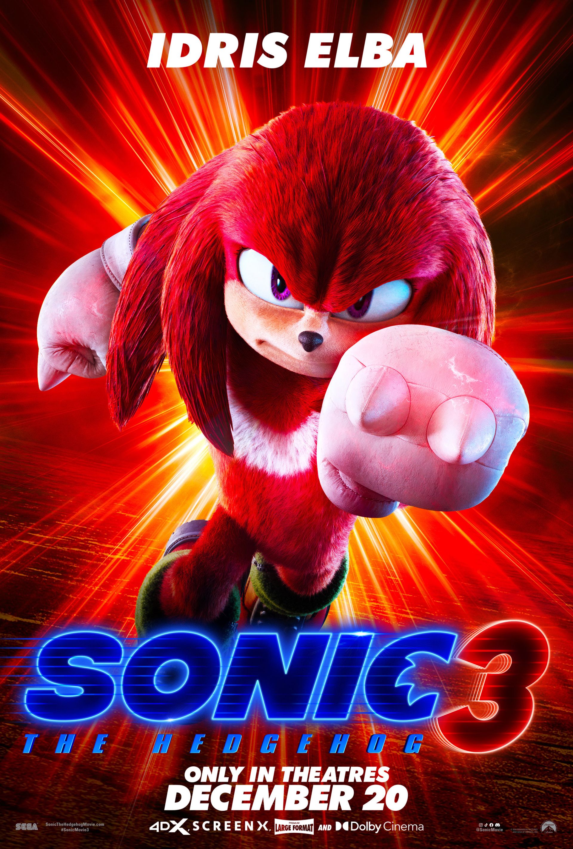 پوستر ناکلز در فیلم Sonic the Hedgehog 3