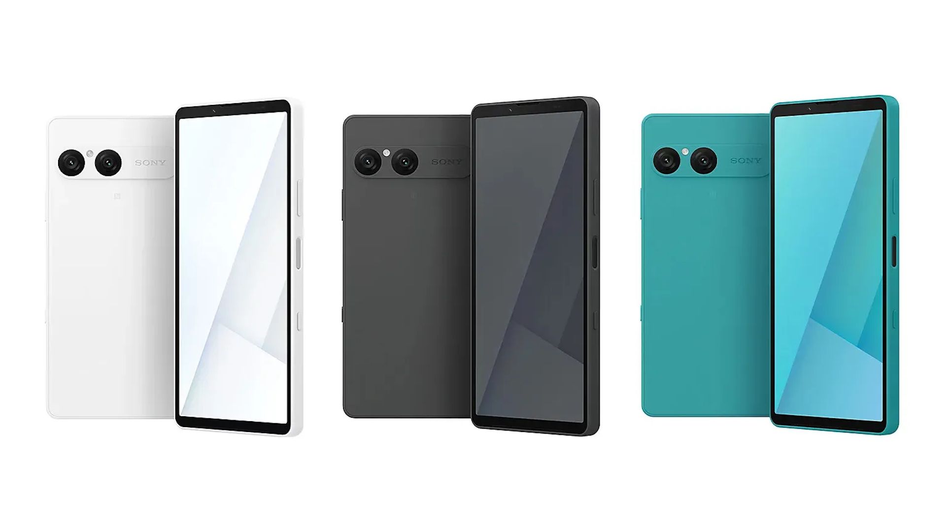 سونی اکسپریا ۱۰ مارک ۷ (Sony Xperia 10 VII) در سه رنگ سفید، فیروزه‌ای و مشکی ذغالی