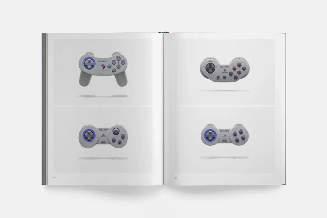 مجموعه‌ای از دسته‌های بازی کنسول پلی‌استیشن (PlayStation) با رنگ‌های مختلف
