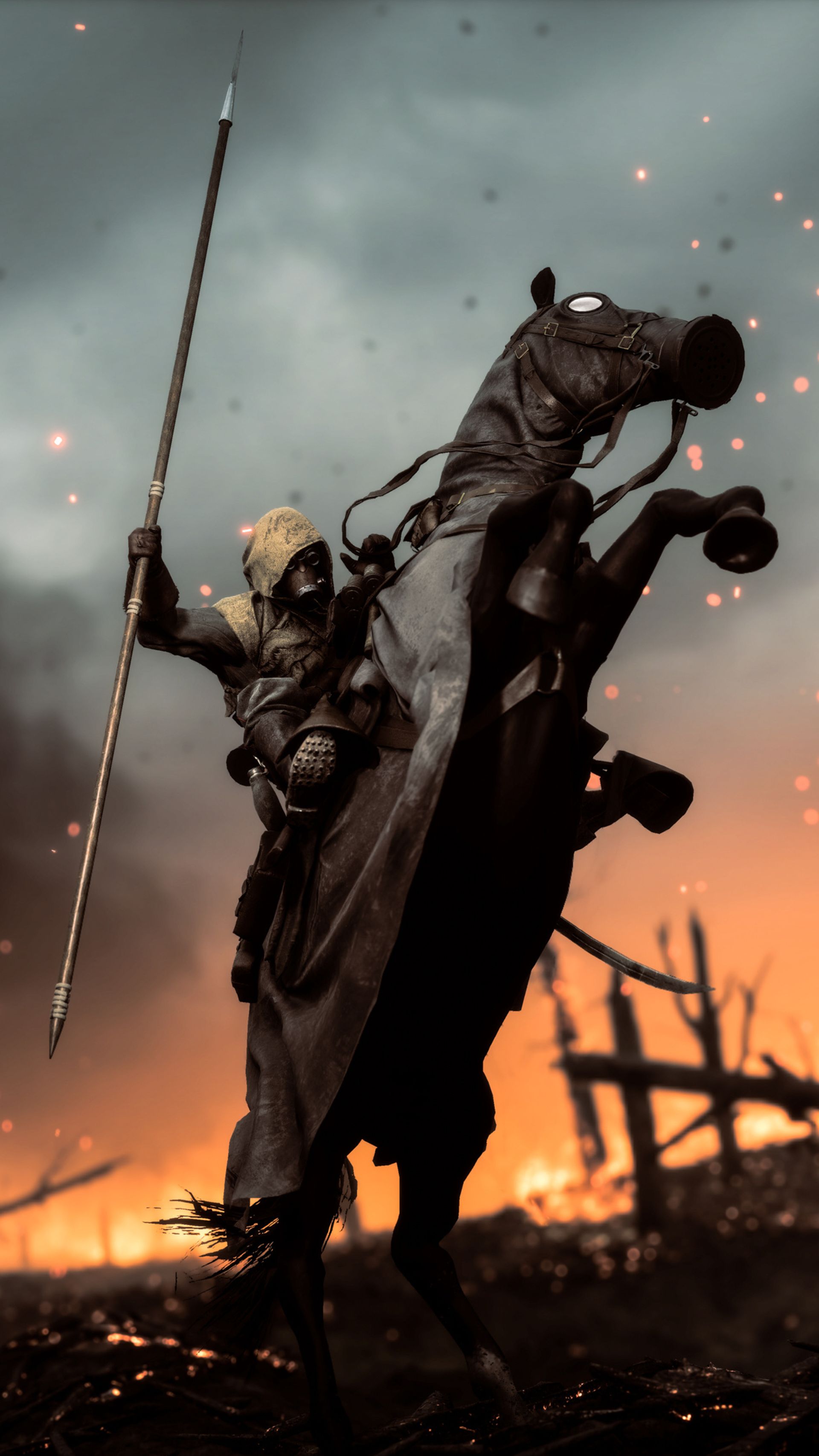 سرباز نیزه به دست و سوار بر اسب در بازی Battlefield 1