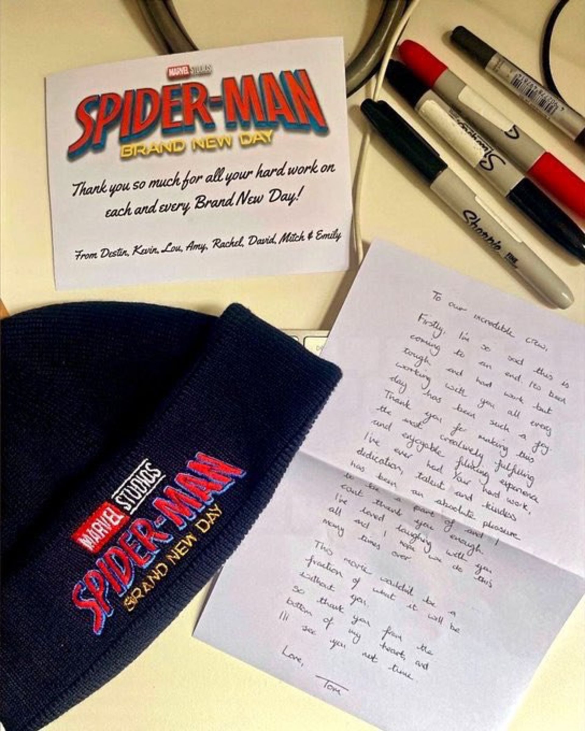 نامه احساسی تام هالند به اعضای تولید فیلم Spider-Man: Brand New Day