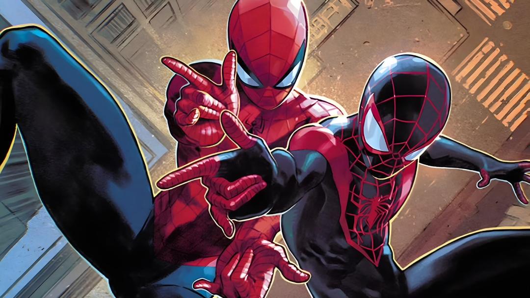 مرد عنکبوتی (Spider-Man) و مایلز مورالز (Miles Morales) در حال مبارزه