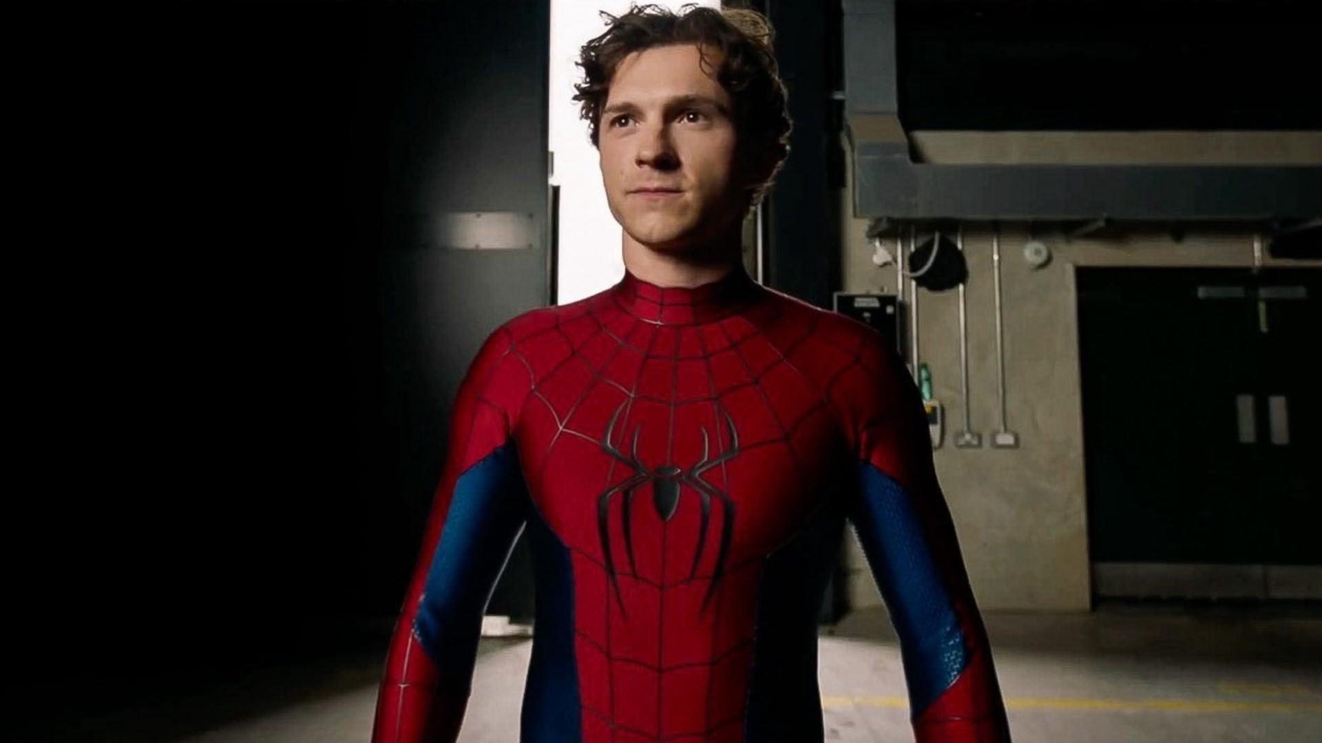 تام هالند در استودیو فیلمسازی در فیلم Spider-Man: Brand New Day