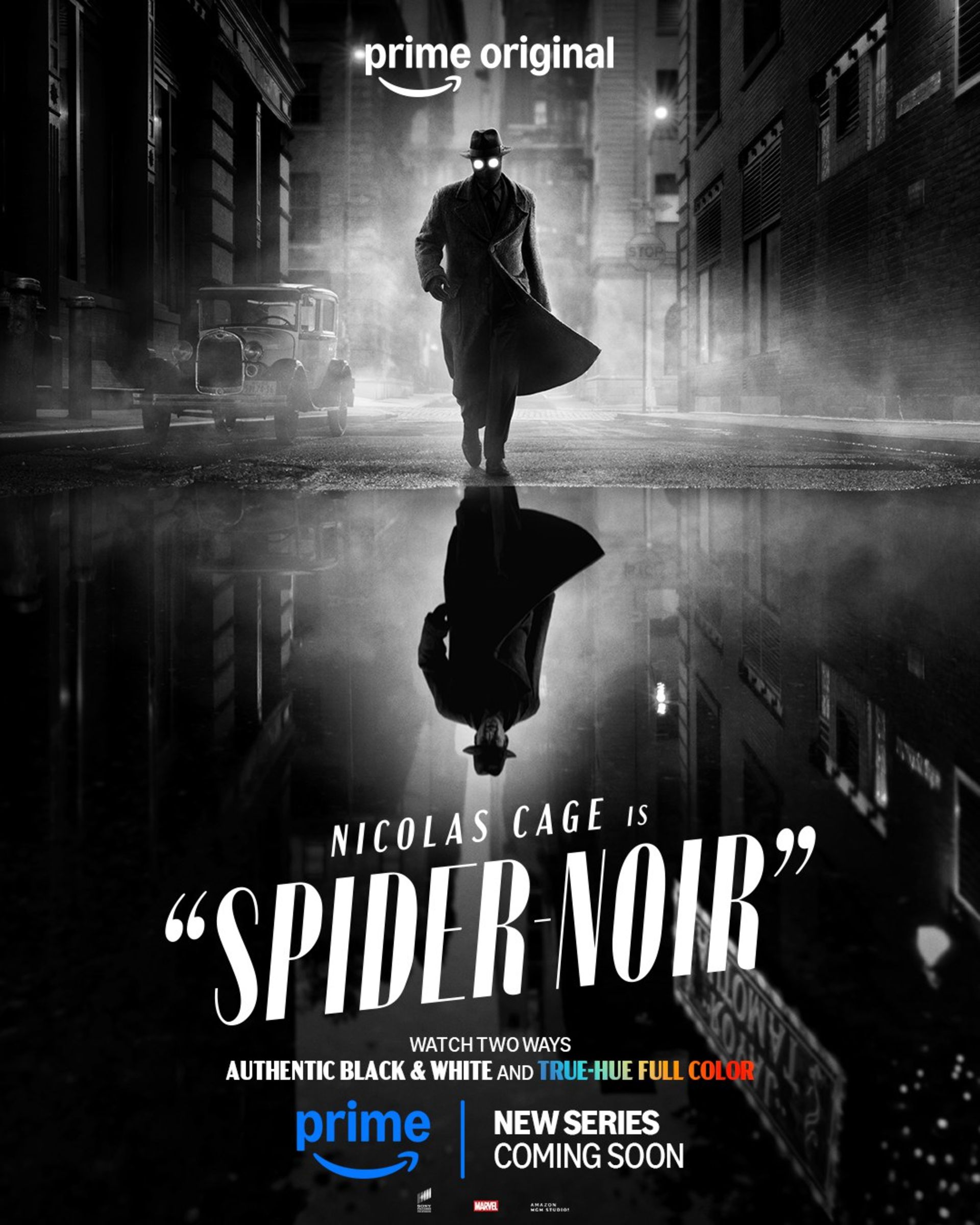 پوستر سیاه و سفید سریال Spider-Noir 