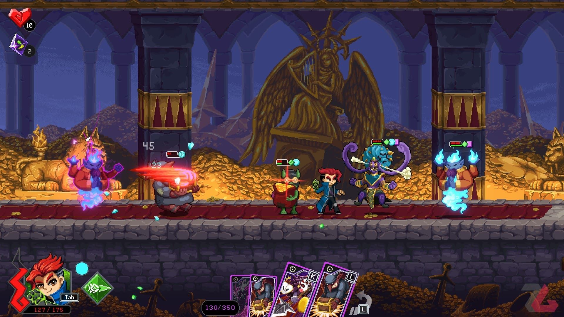 مبارزه با دشمنان در محیط پر زرق و برق در بازی Spirit Mancer