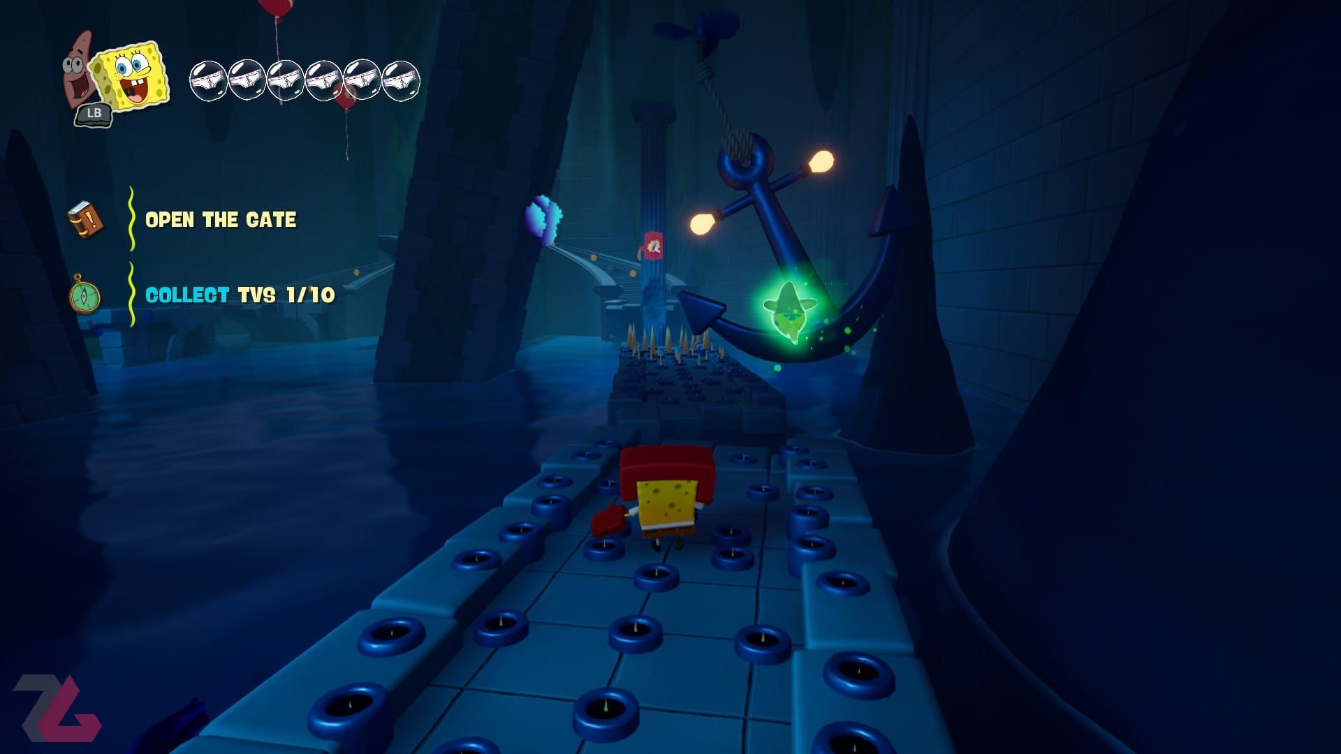 موانع پیش روی باب اسفنجی در بازی SpongeBob SquarePants Titans of the Tide