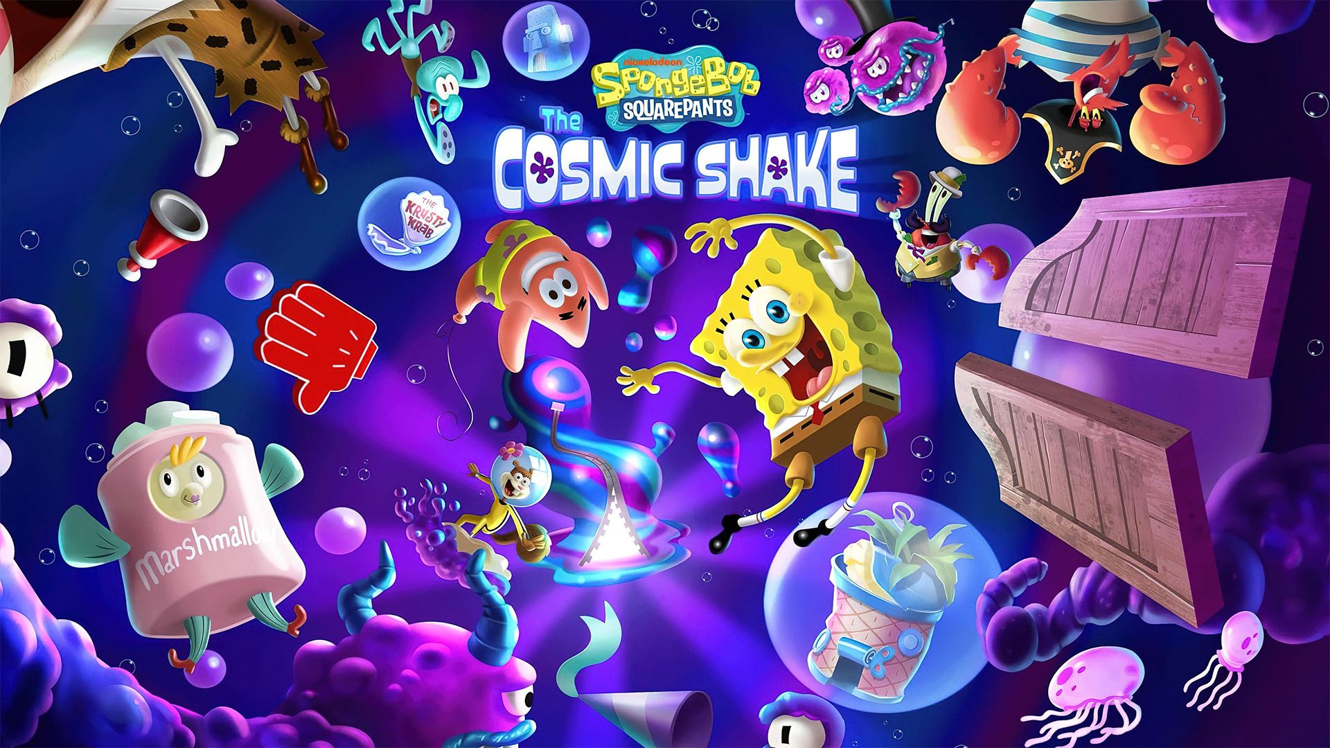 باب اسفنجی و پاتریک در بازی موبایل SpongeBob - The Cosmic Shake