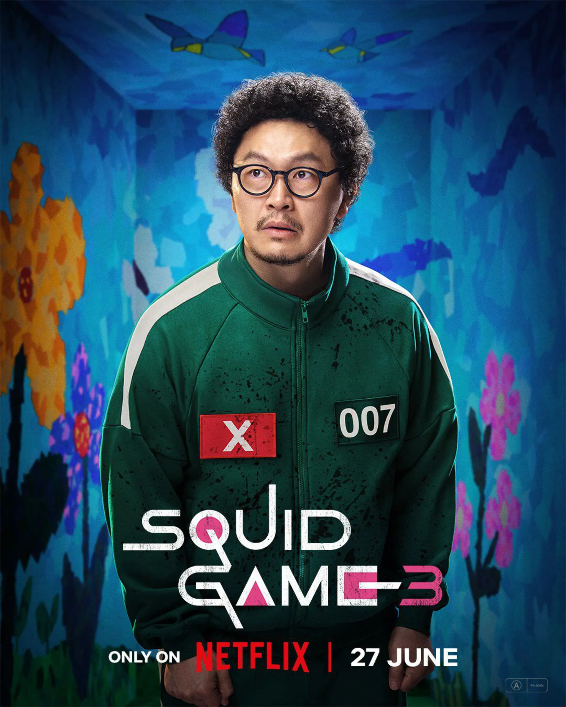 پوستر بازیکن ۰۰۷ در فصل سوم و پایانی سریال Squid Game 