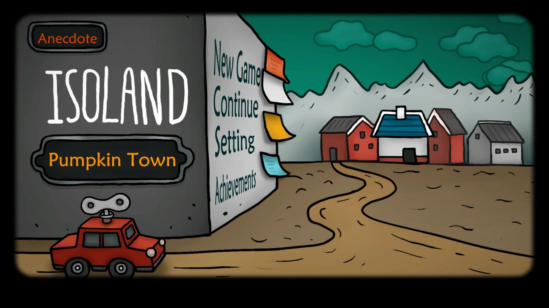 منوی شروع بازی موبایل ISOLAND: Pumpkin Town