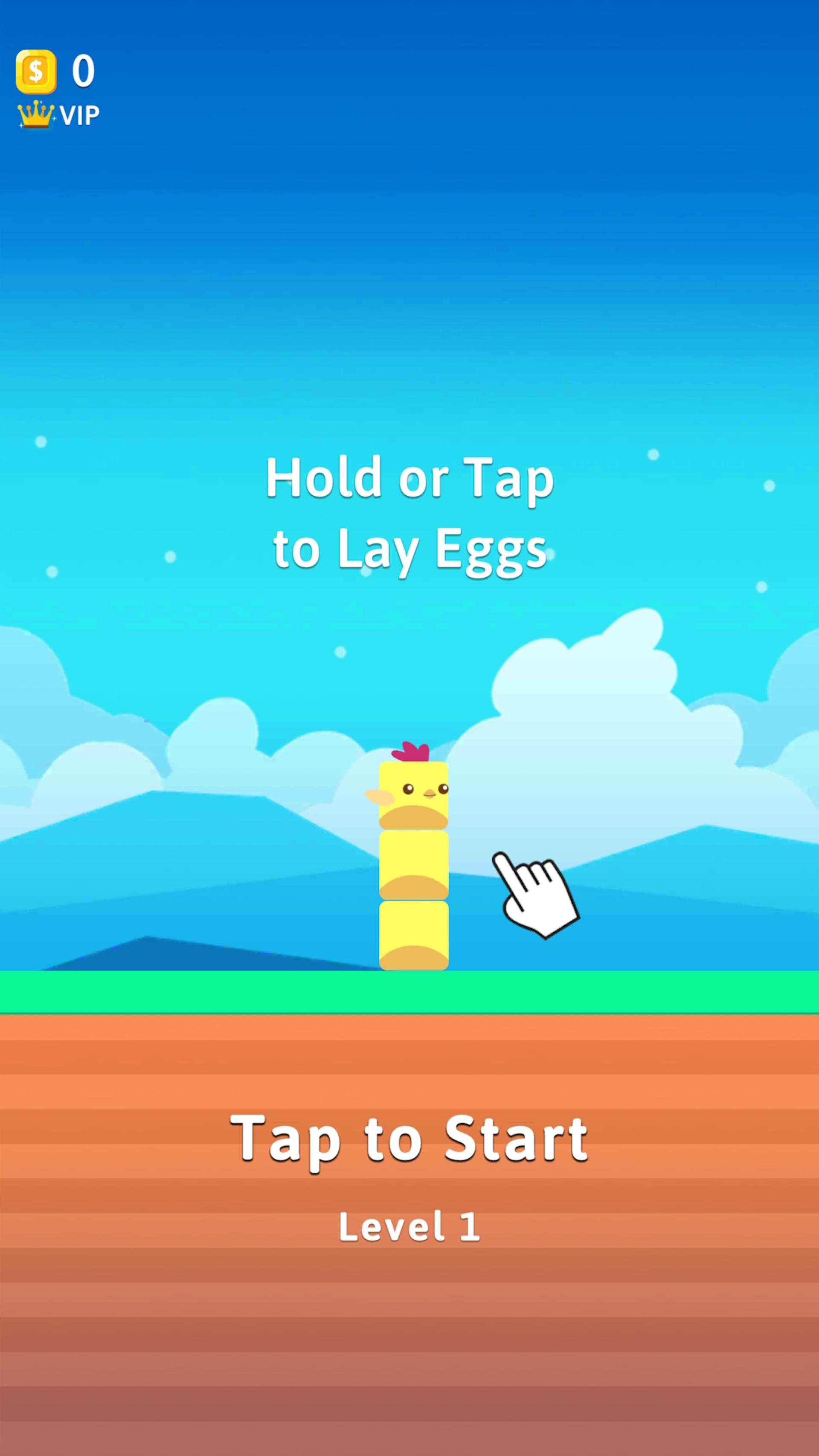 منوی اولیه بازی Stacky Bird: Fun Offline Game