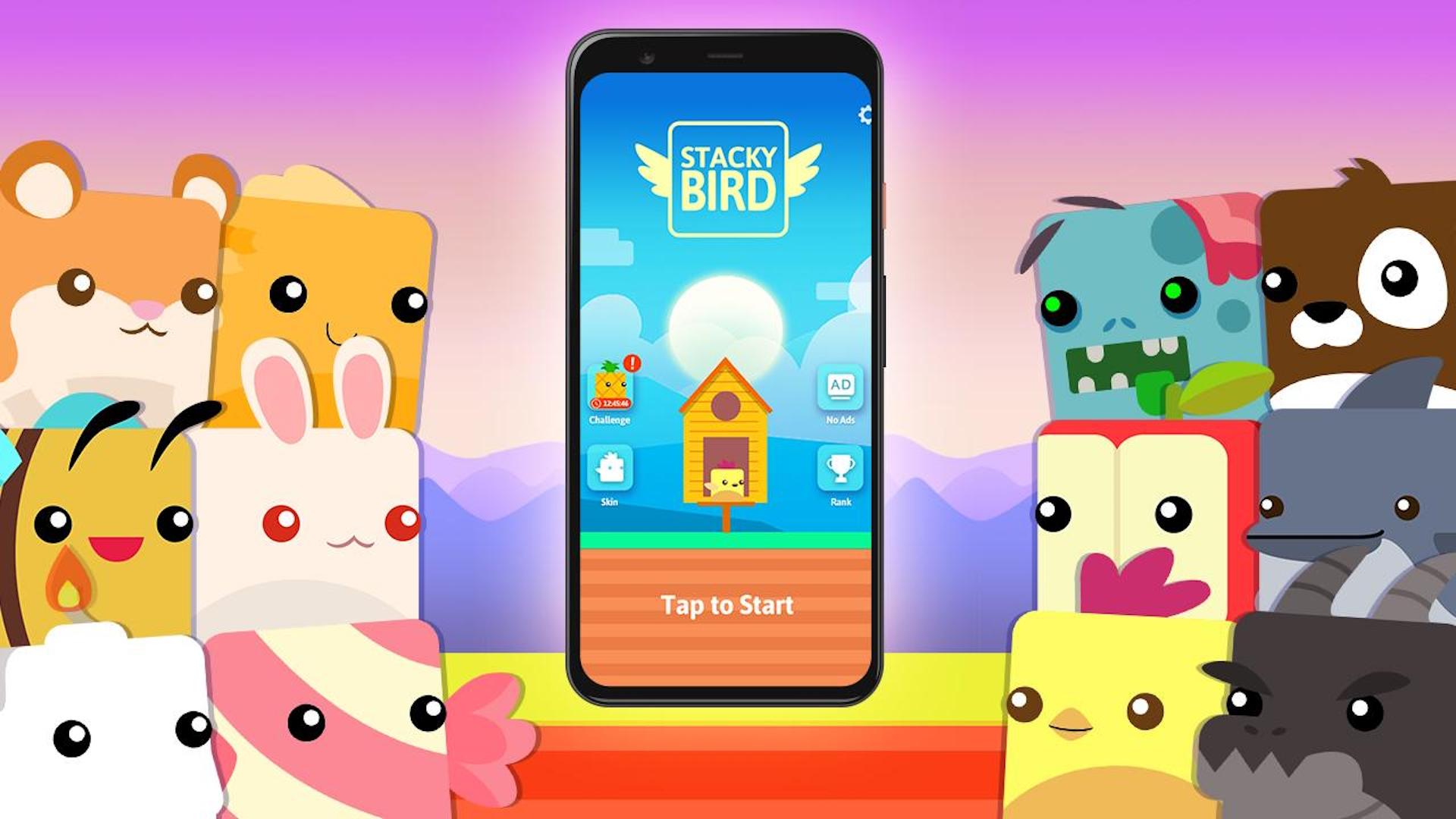 کاور (پوستر) بازی Stacky Bird: Fun Offline Game
