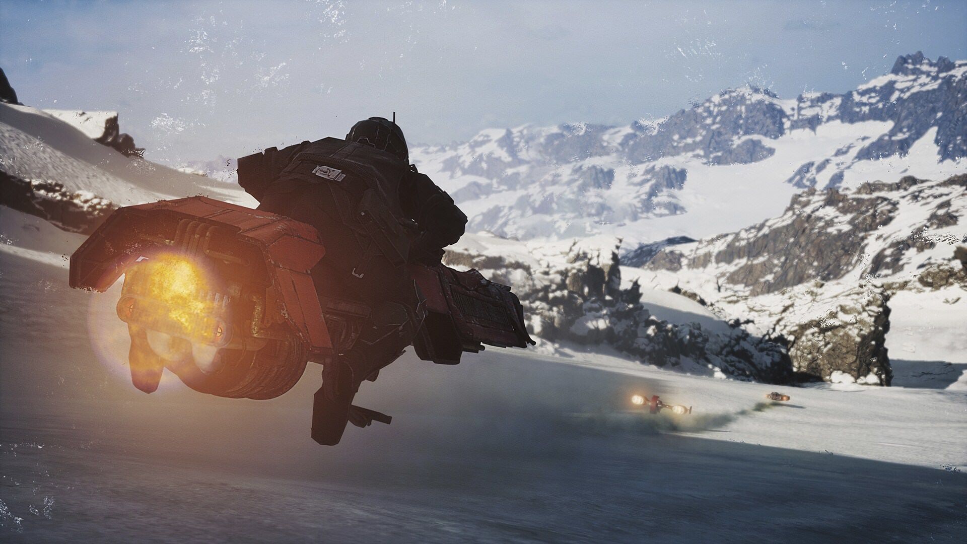 مسابقه در سیاره برفی در بازی Star Wars: Galactic Racer