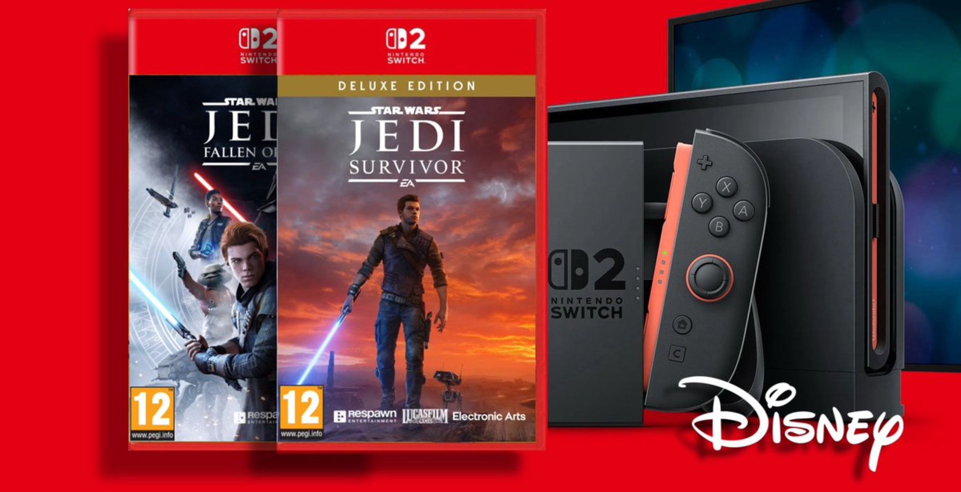 باکس آرت نسخه نینتندو سوییچ 2 دو بازی Star Wars Jedi: Fallen Order و Star Wars Jedi: Survivor