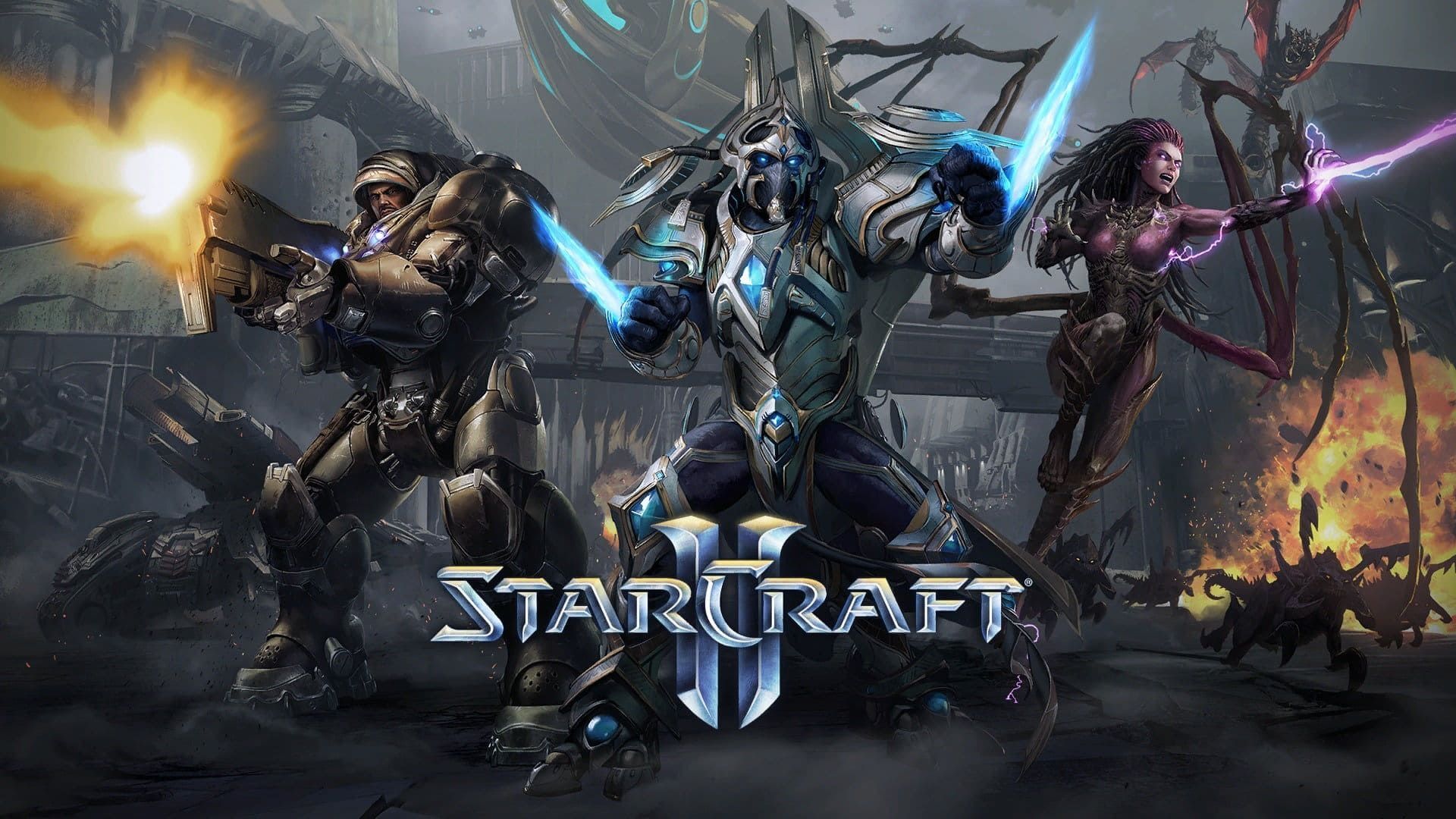 والپیپر بازی StarCraft 2 با چندین شخصیت این بازی