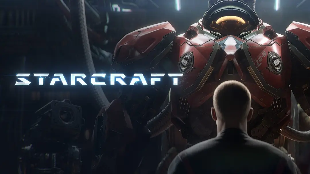 شخصیت انسانی در مقابل زره مکانیکی بزرگ در بازی استارکرافت (Starcraft)