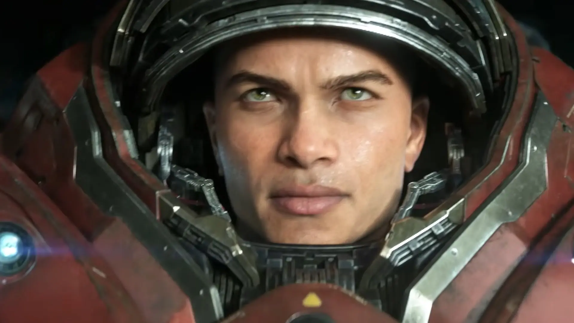 چهره سرباز در لباس زرهی بازی شوتر جدید StarCraft (StarCraft)