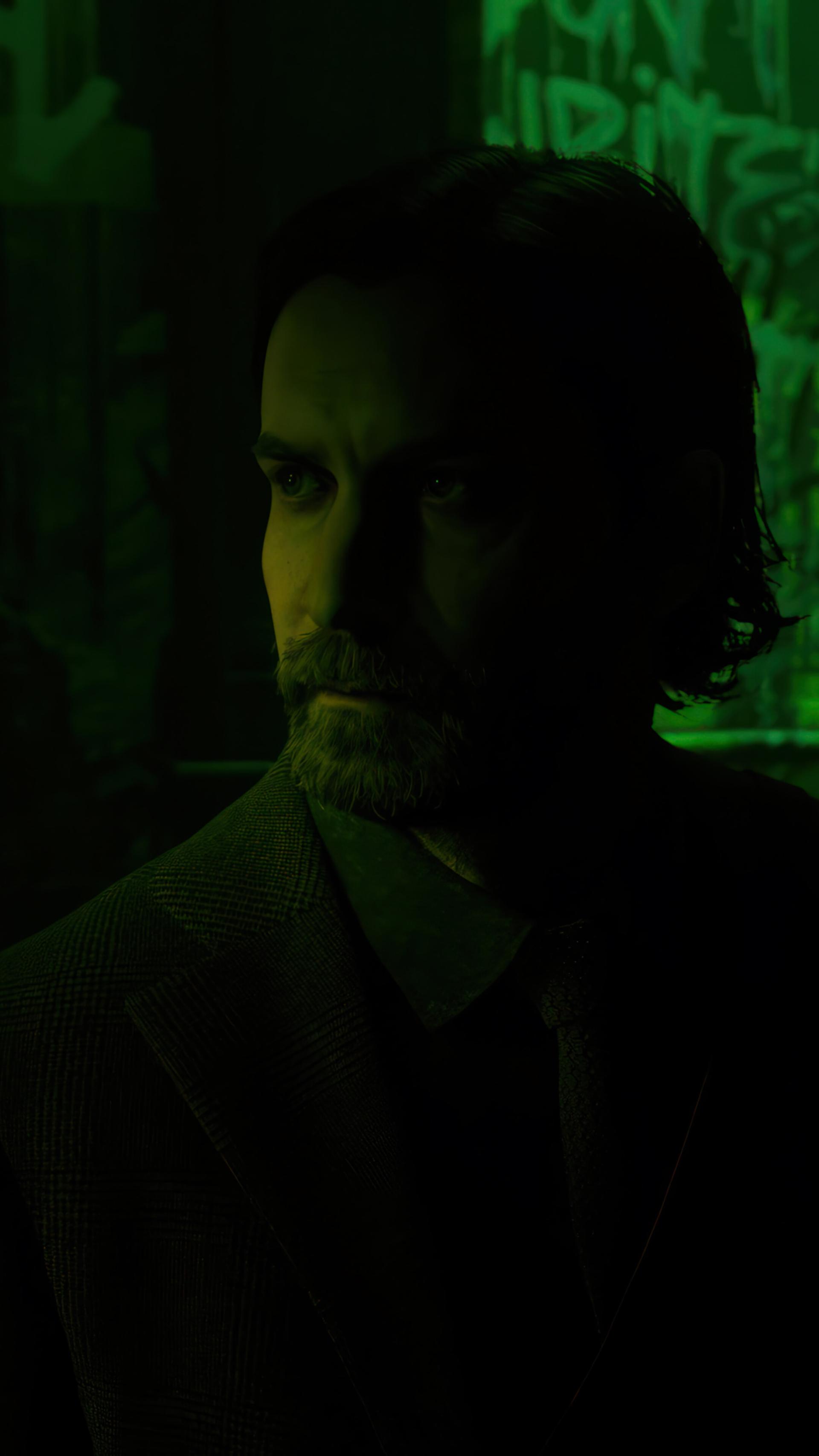 نگاه خیره شخصیت اصلی بازی Alan Wake 2