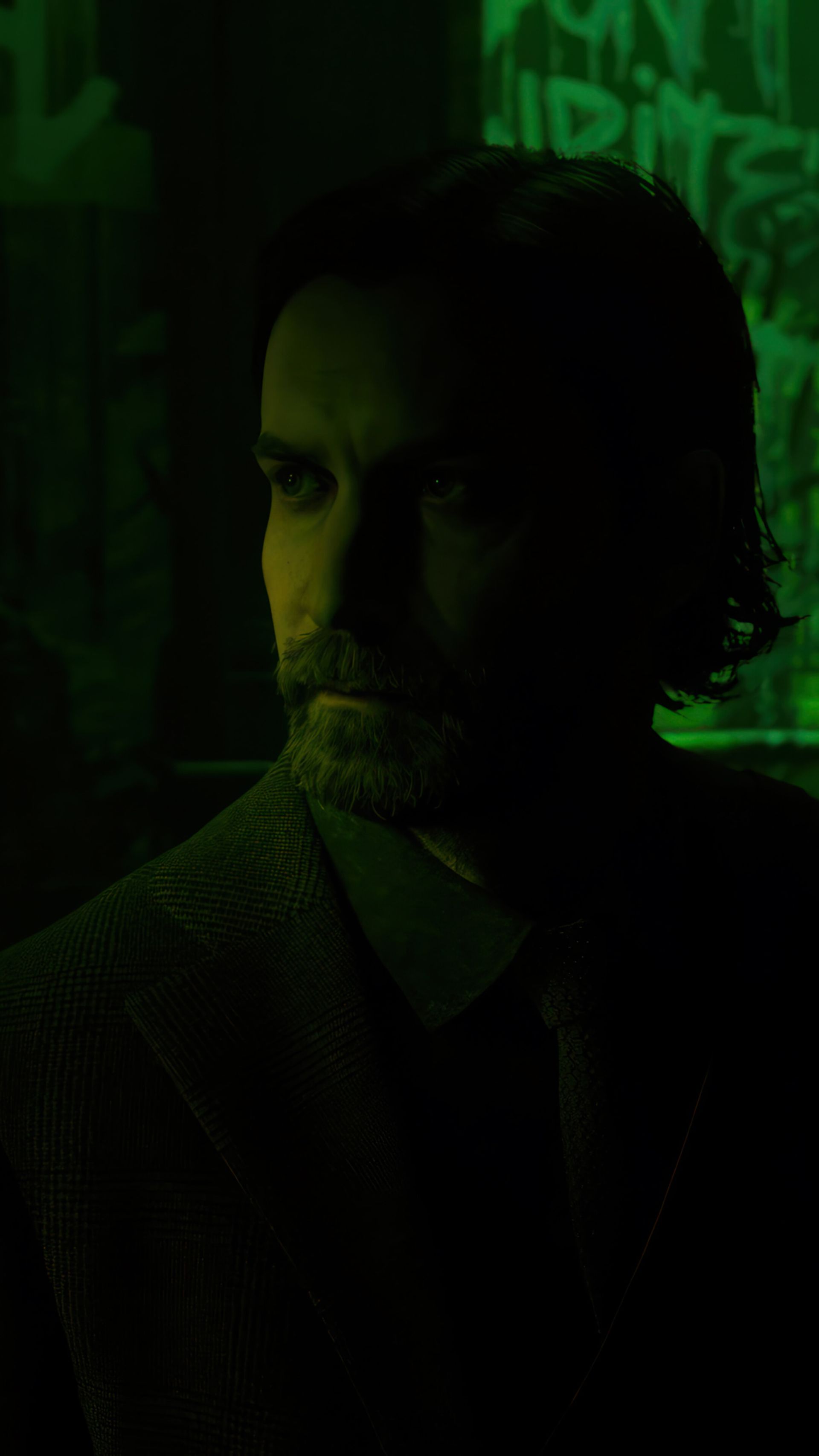 نگاه خیره شخصیت اصلی بازی Alan Wake 2
