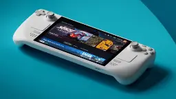 دستگاه کنسول دستی استیم دک (Steam Deck) نسخه سفید با صفحه نمایش روشن
